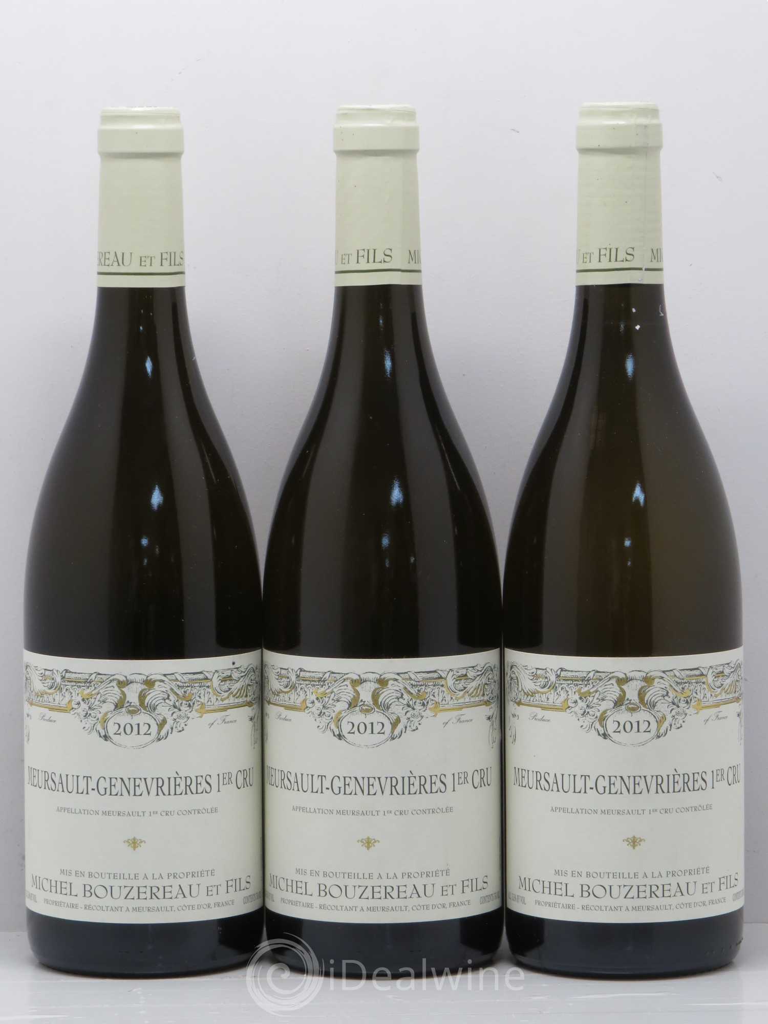 Meursault 1er Cru Les Genevrières Michel Bouzereau et Fils (Domaine) 2012 - Lot de 3 bouteilles - 0