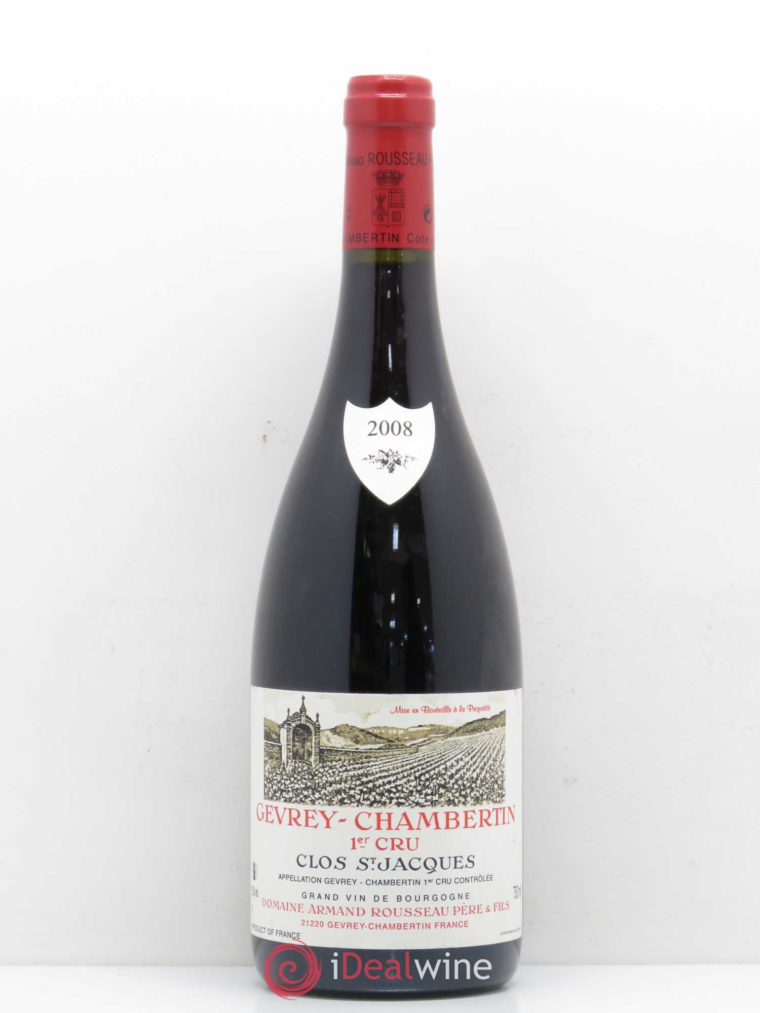 Gevrey-Chambertin 1er Cru Clos Saint-Jacques Armand Rousseau (Domaine) 2008 - Lot de 1 bouteille - 0