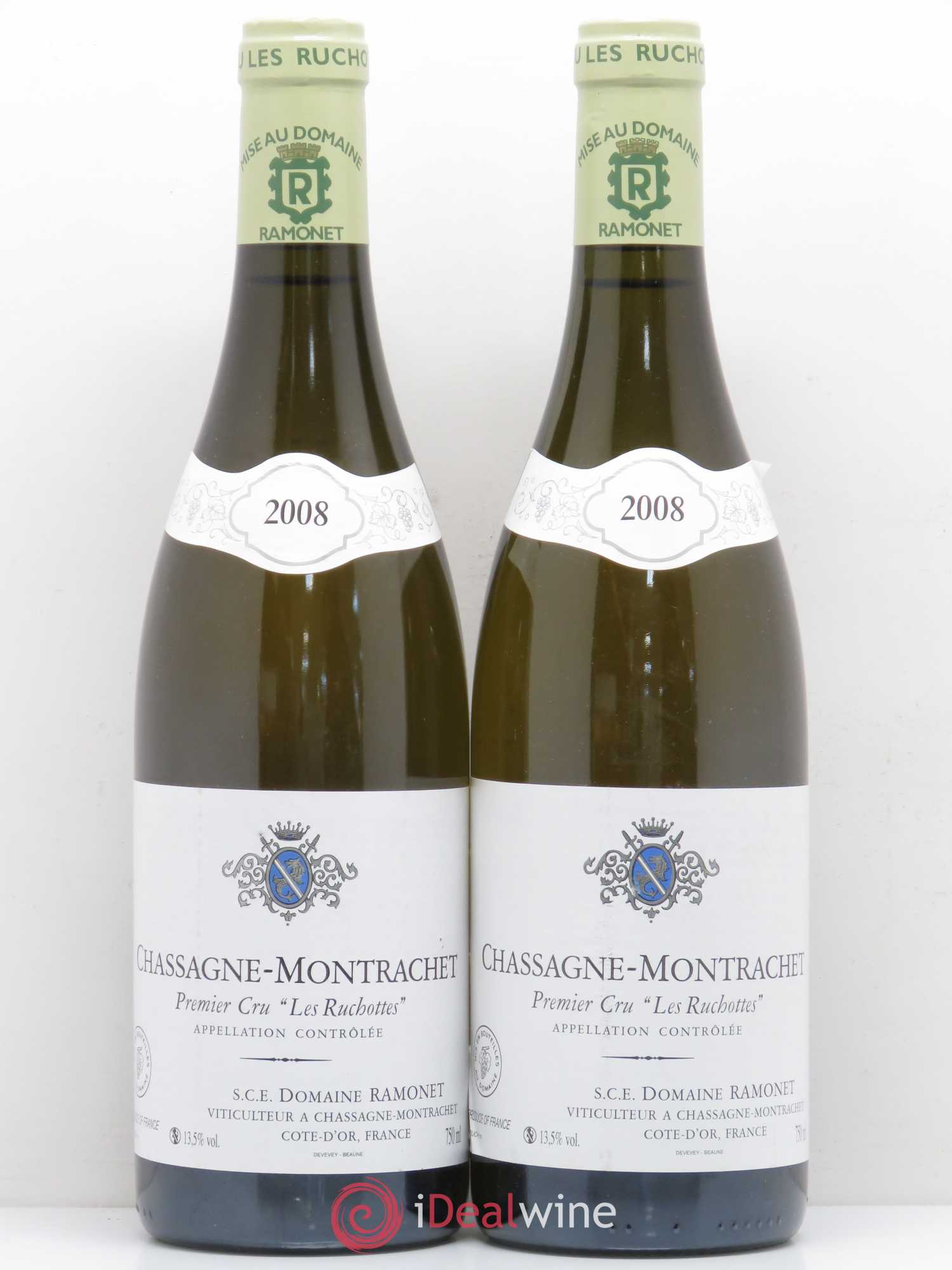 Chassagne-Montrachet 1er Cru Les Ruchottes Ramonet (Domaine) 2008 - Lot de 2 bouteilles - 0