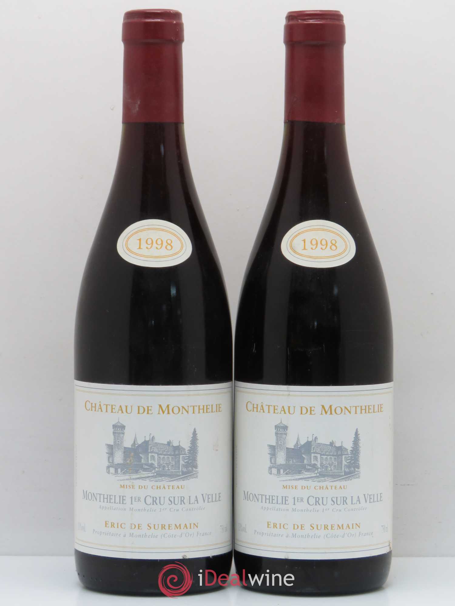 Monthélie 1er Cru Sur la Velle Château de Monthelie 1998 - Posten von 2 Flaschen - 0