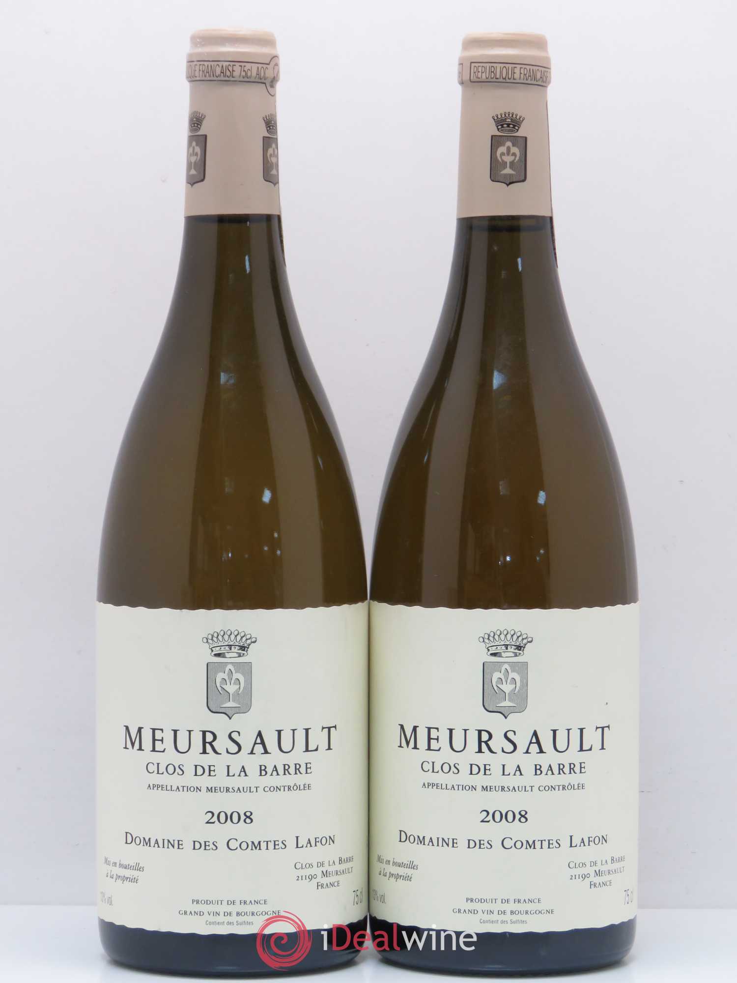 Meursault Clos de la Barre Comtes Lafon (Domaine des) 2008 - Lot de 2 bouteilles - 0