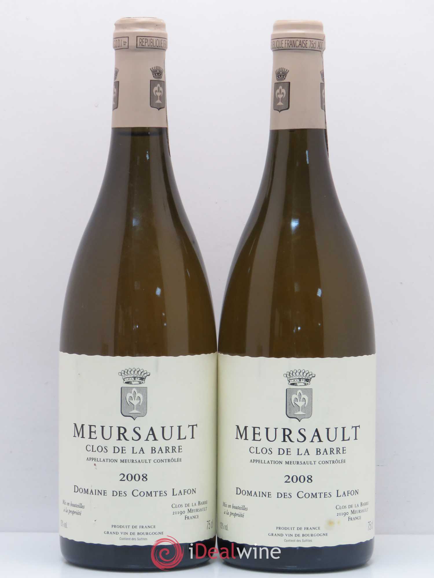 Meursault Clos de la Barre Comtes Lafon (Domaine des) 2008 - Lot de 2 bouteilles - 0