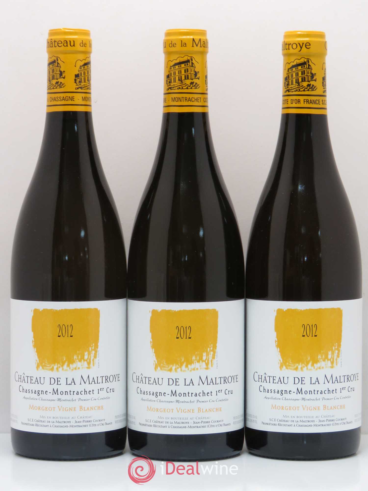 Chassagne-Montrachet 1er Cru Morgeot Vigne Blanche Château de la Maltroye (sans prix de réserve) 2012 - Lot de 3 bouteilles - 0