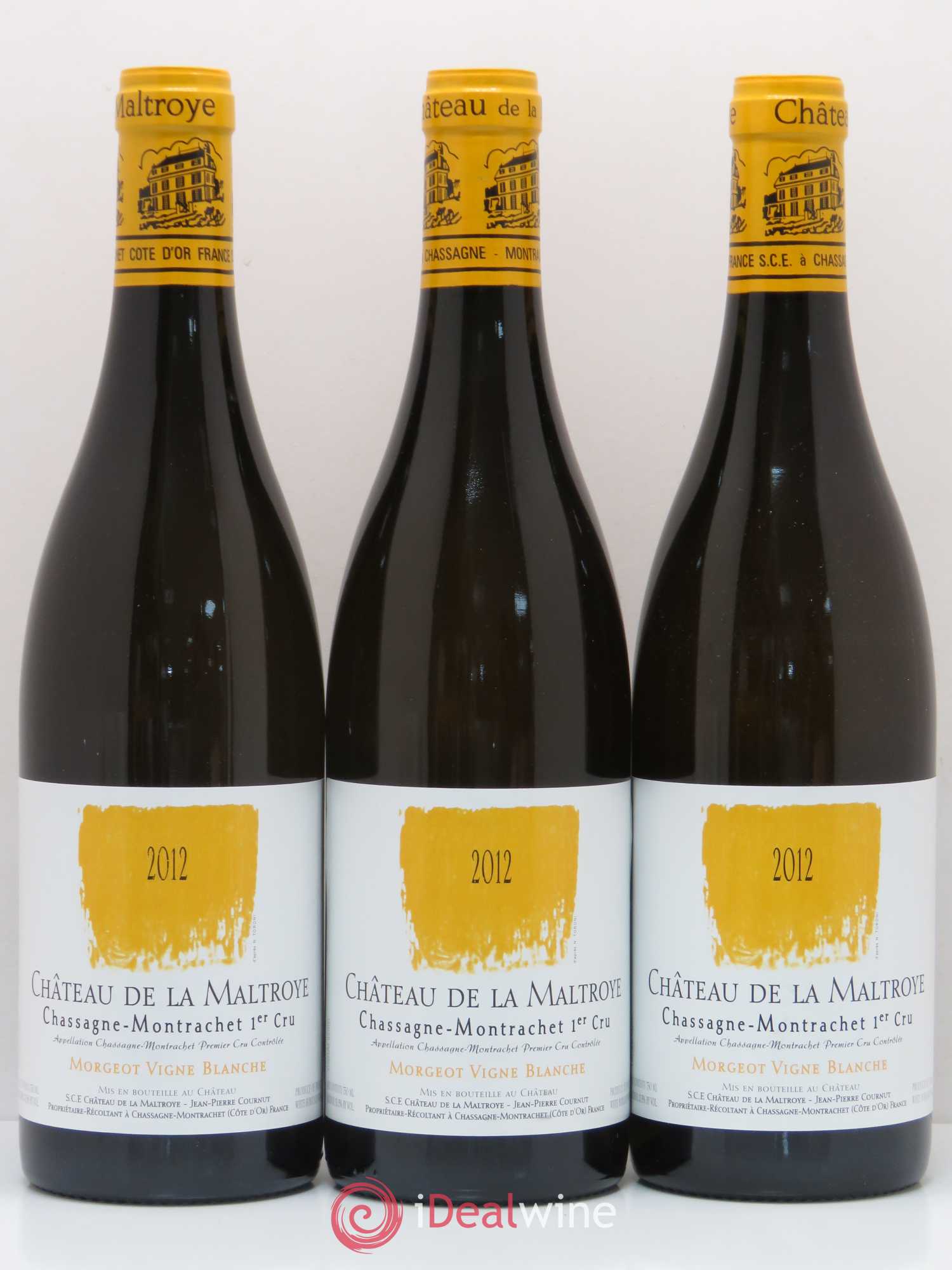 Chassagne-Montrachet 1er Cru Morgeot Vigne Blanche Château de la Maltroye (sans prix de réserve) 2012 - Lot de 3 bouteilles - 0