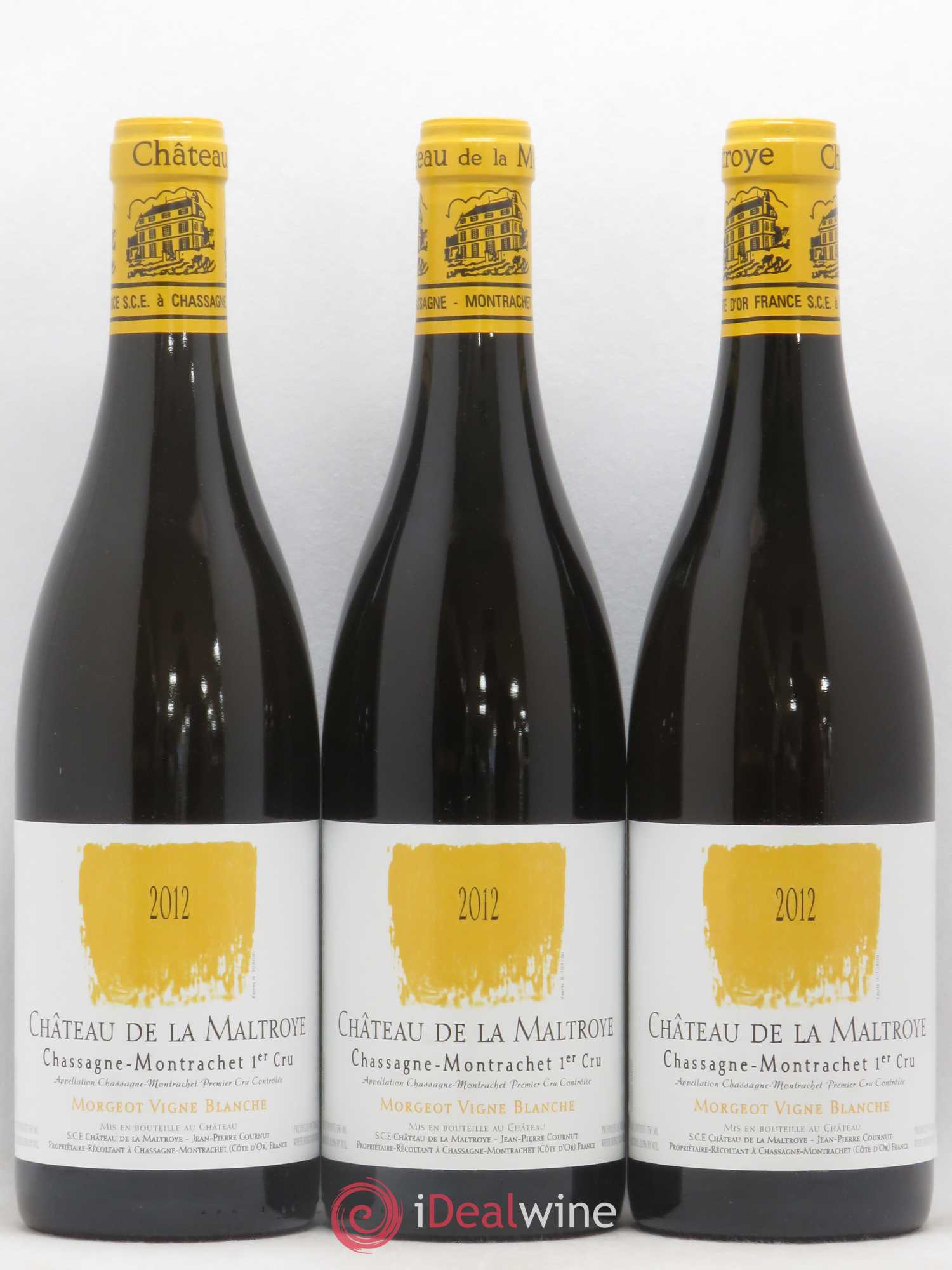 Chassagne-Montrachet 1er Cru Morgeot Vigne Blanche Château de la Maltroye (sans prix de réserve) 2012 - Lot de 3 bouteilles - 0