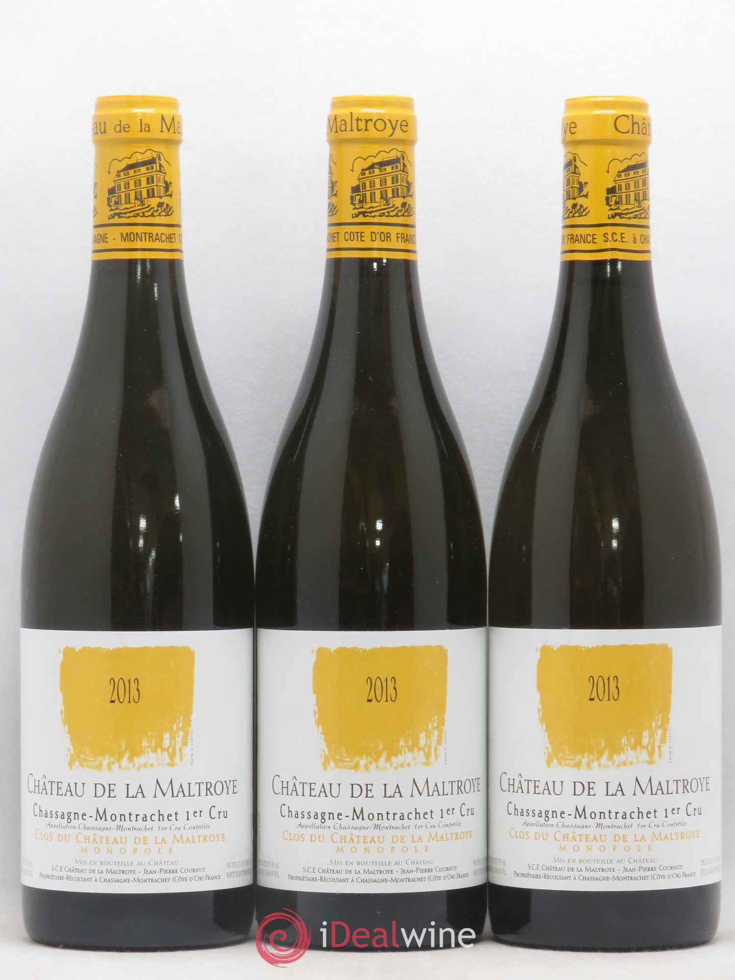 Chassagne-Montrachet 1er Cru Clos du Château de la Maltroye Monopole Château de la Maltroye 2013 - Lot de 3 bouteilles - 0