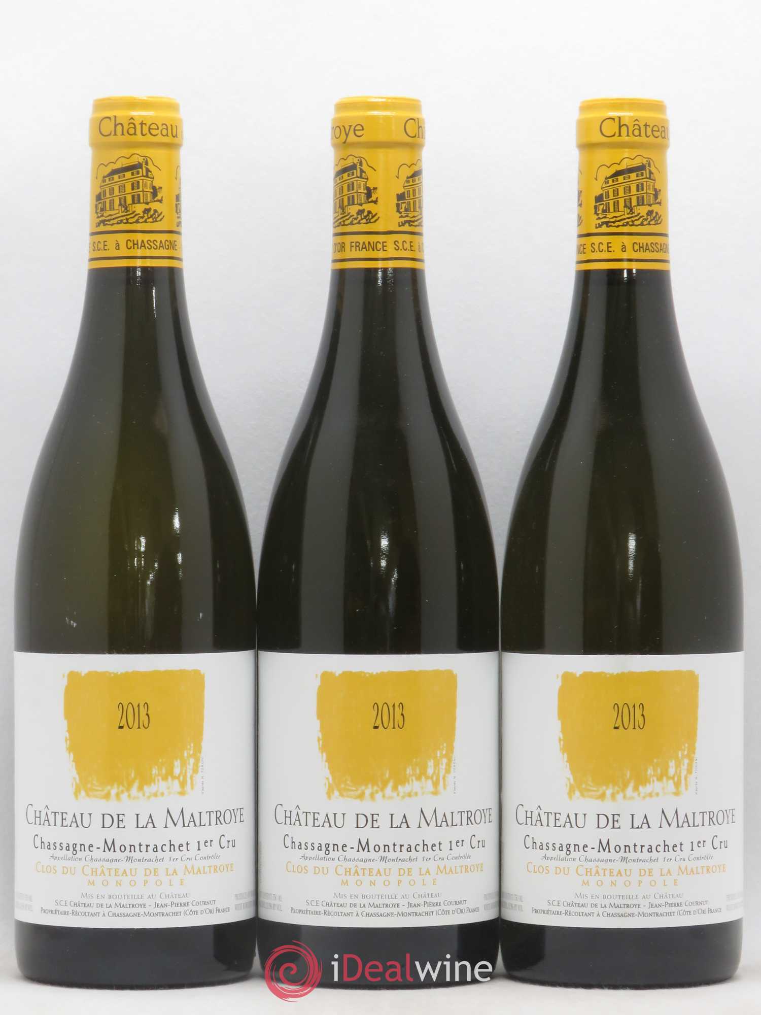 Chassagne-Montrachet 1er Cru Clos du Château de la Maltroye Monopole Château de la Maltroye (sans prix de réserve) 2013 - Lot de 3 bouteilles - 0