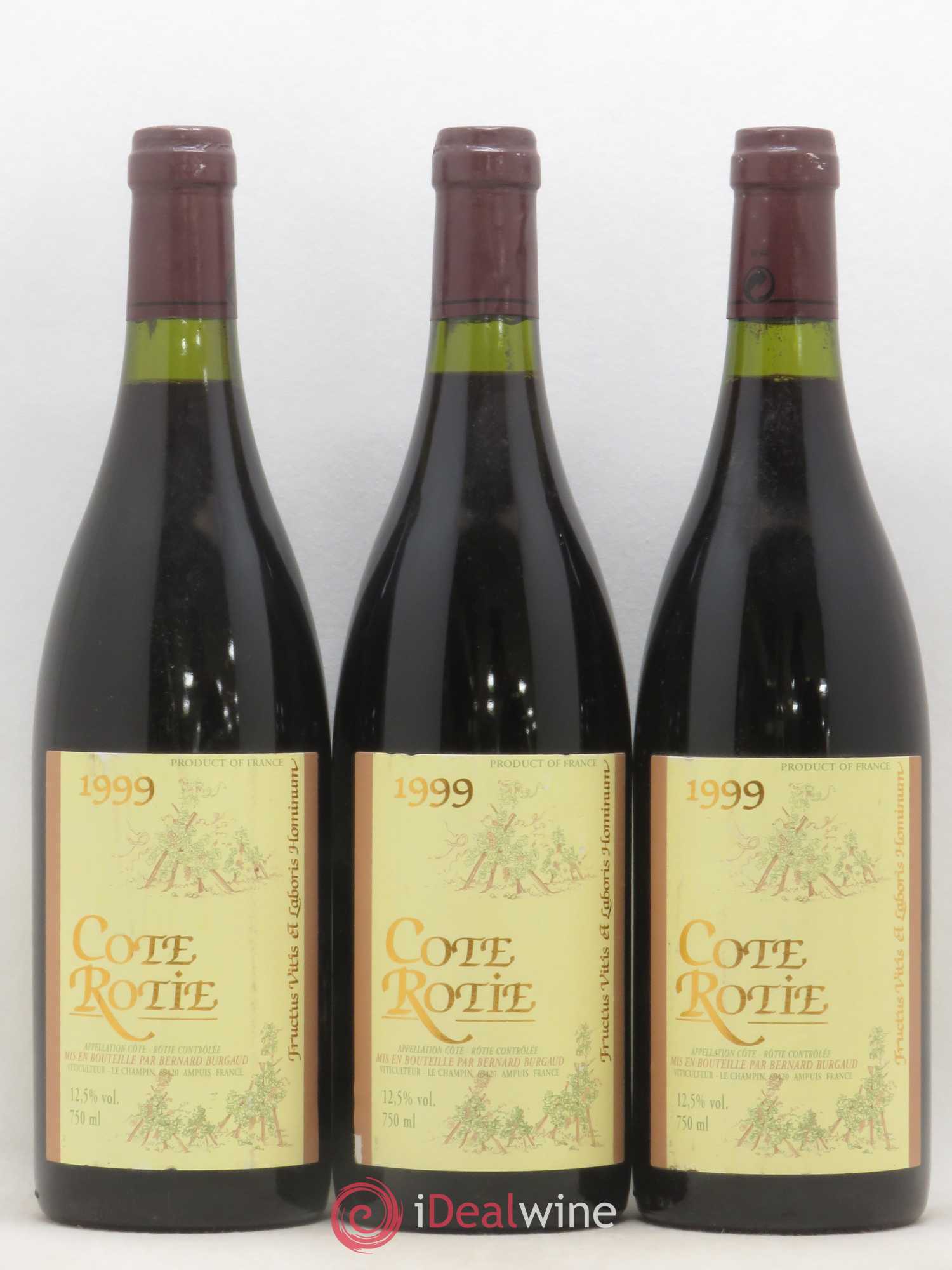 Côte-Rôtie Bernard Burgaud 1999 - Lot de 3 bouteilles - 0