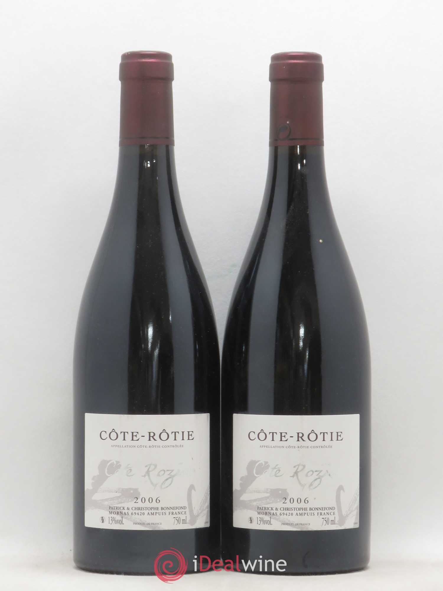 Côte-Rôtie Côte Rozier Domaine Bonnefond (sans prix de réserve) 2006 - Lot de 2 bouteilles - 0