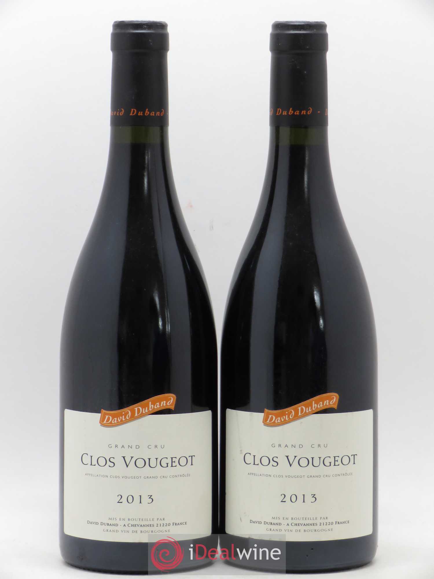 Clos de Vougeot Grand Cru David Duband (Domaine) 2013 - Lot de 2 bouteilles - 0