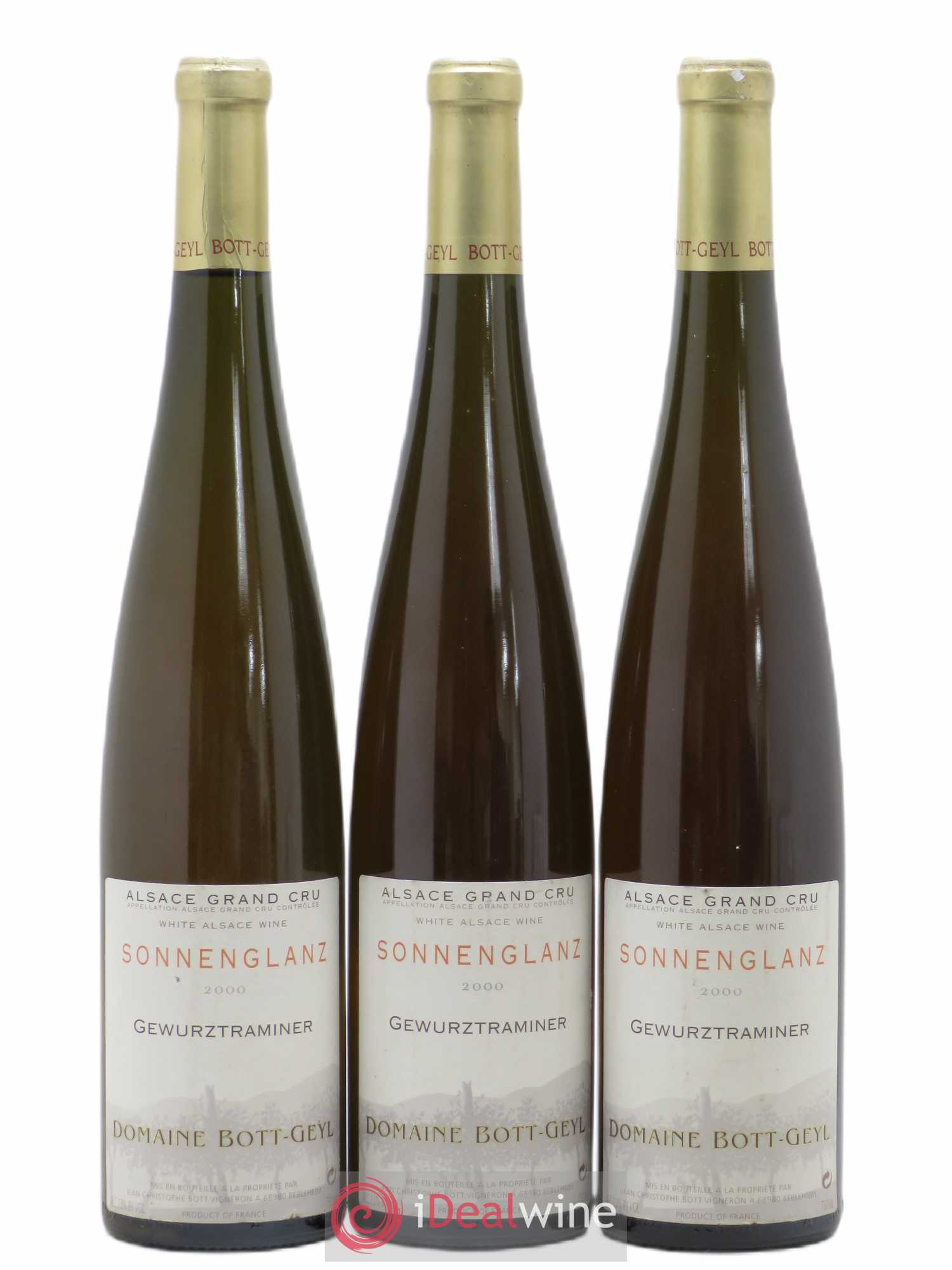 Alsace Gewurztraminer Grand Cru Sonnenglanz Bott-Geyl (Domaine) (sans prix de réserve) 2000 - Lot de 3 bouteilles - 0