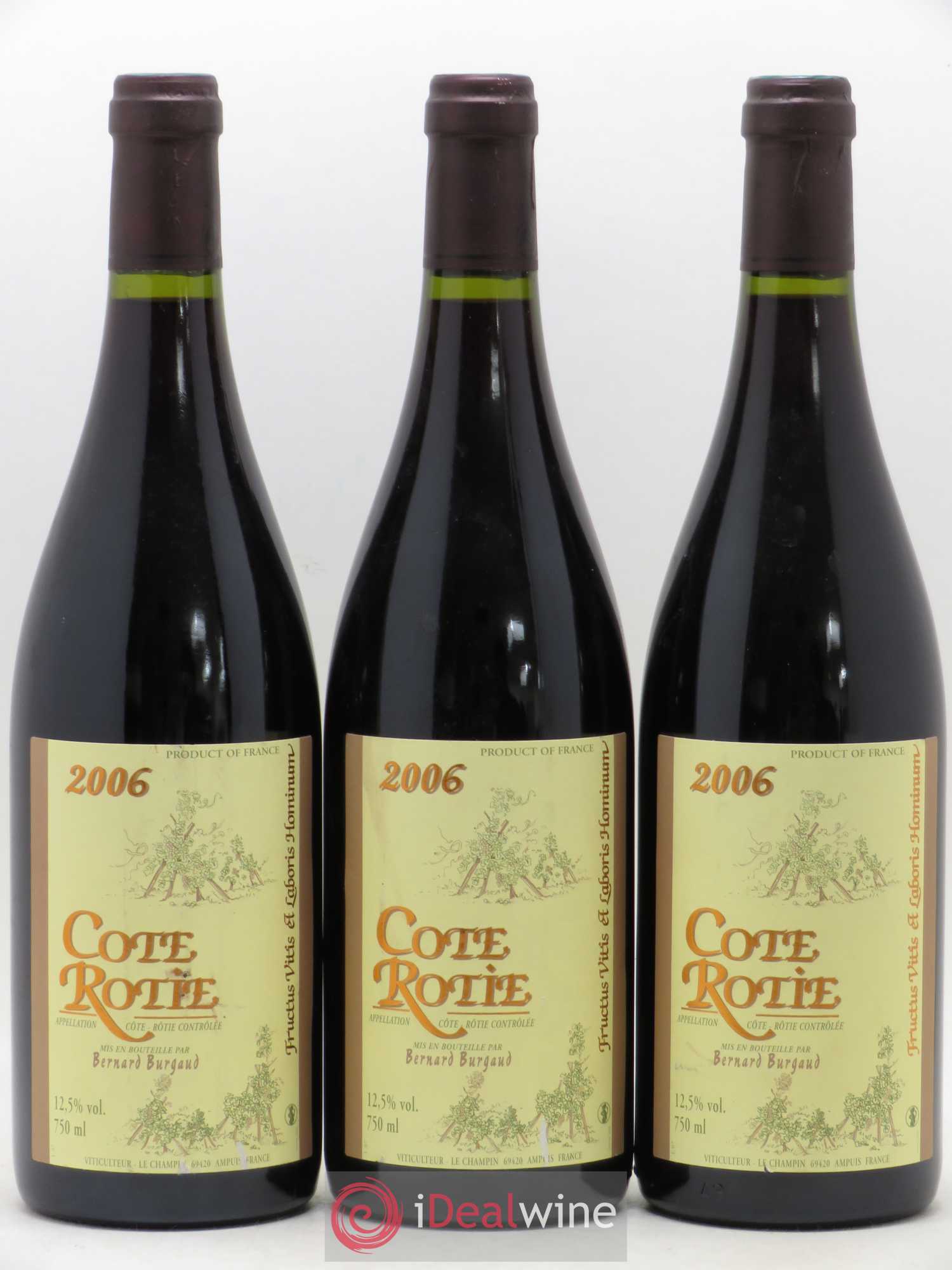 Côte-Rôtie Bernard Burgaud 2006 - Lot de 3 bouteilles - 0