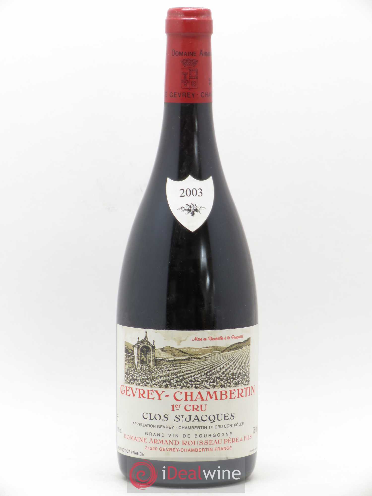 Gevrey-Chambertin 1er Cru Clos Saint-Jacques Armand Rousseau (Domaine) 2003 - Lot de 1 bouteille - 0