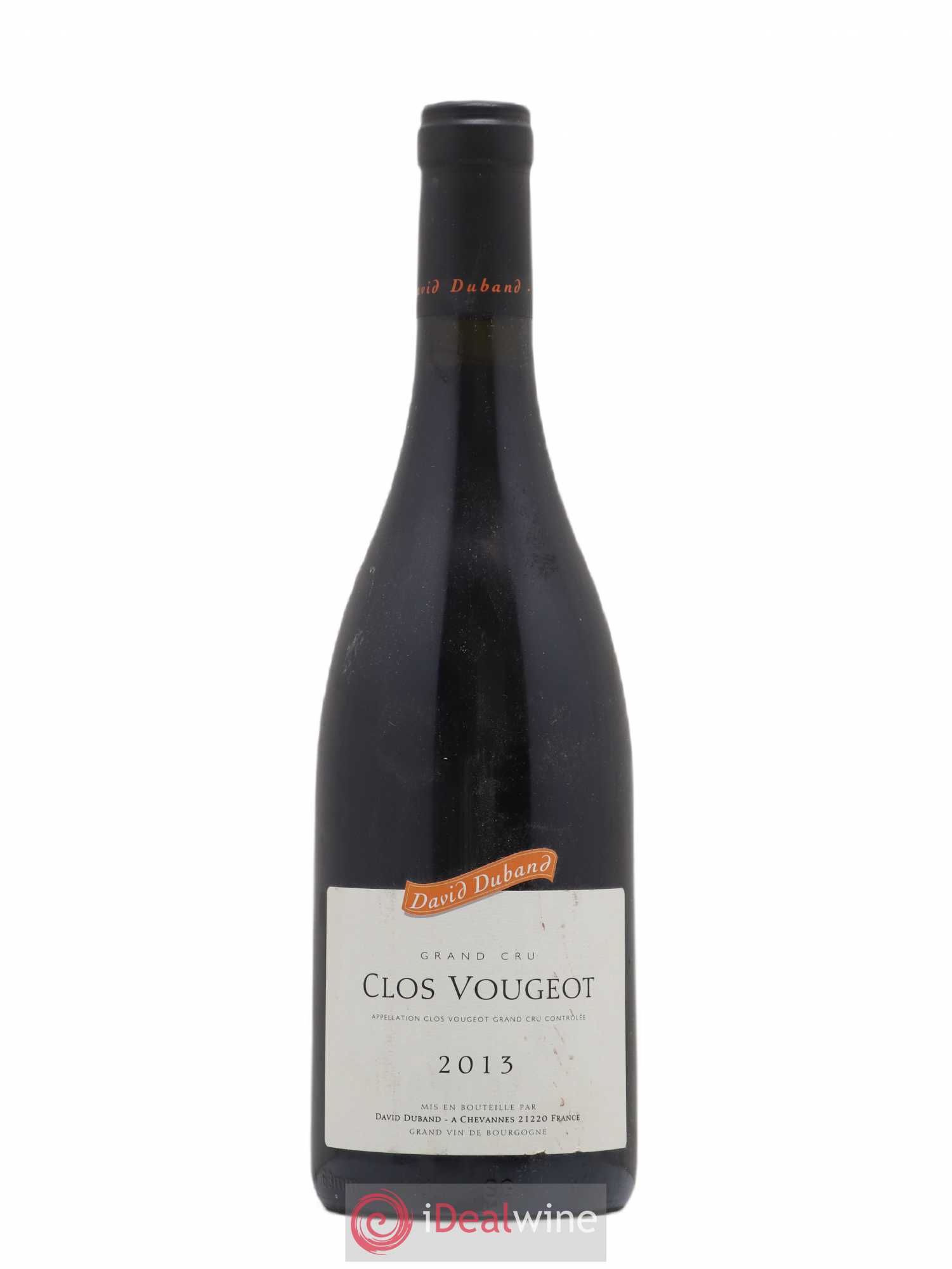 Clos de Vougeot Grand Cru David Duband (Domaine) 2013 - Lot de 1 bouteille - 0