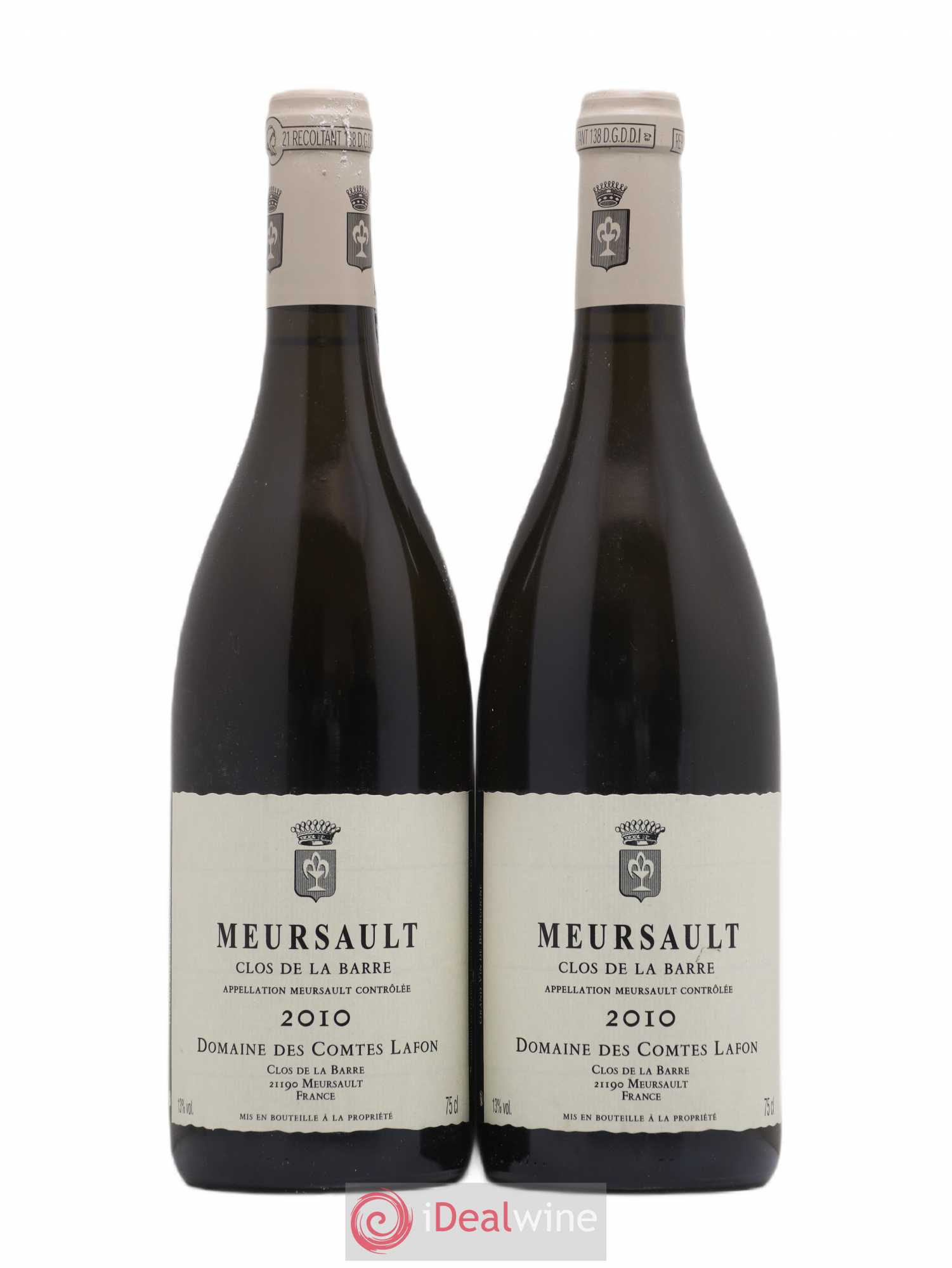 Meursault Clos de la Barre Comtes Lafon (Domaine des) 2010 - Lot de 2 bouteilles - 0