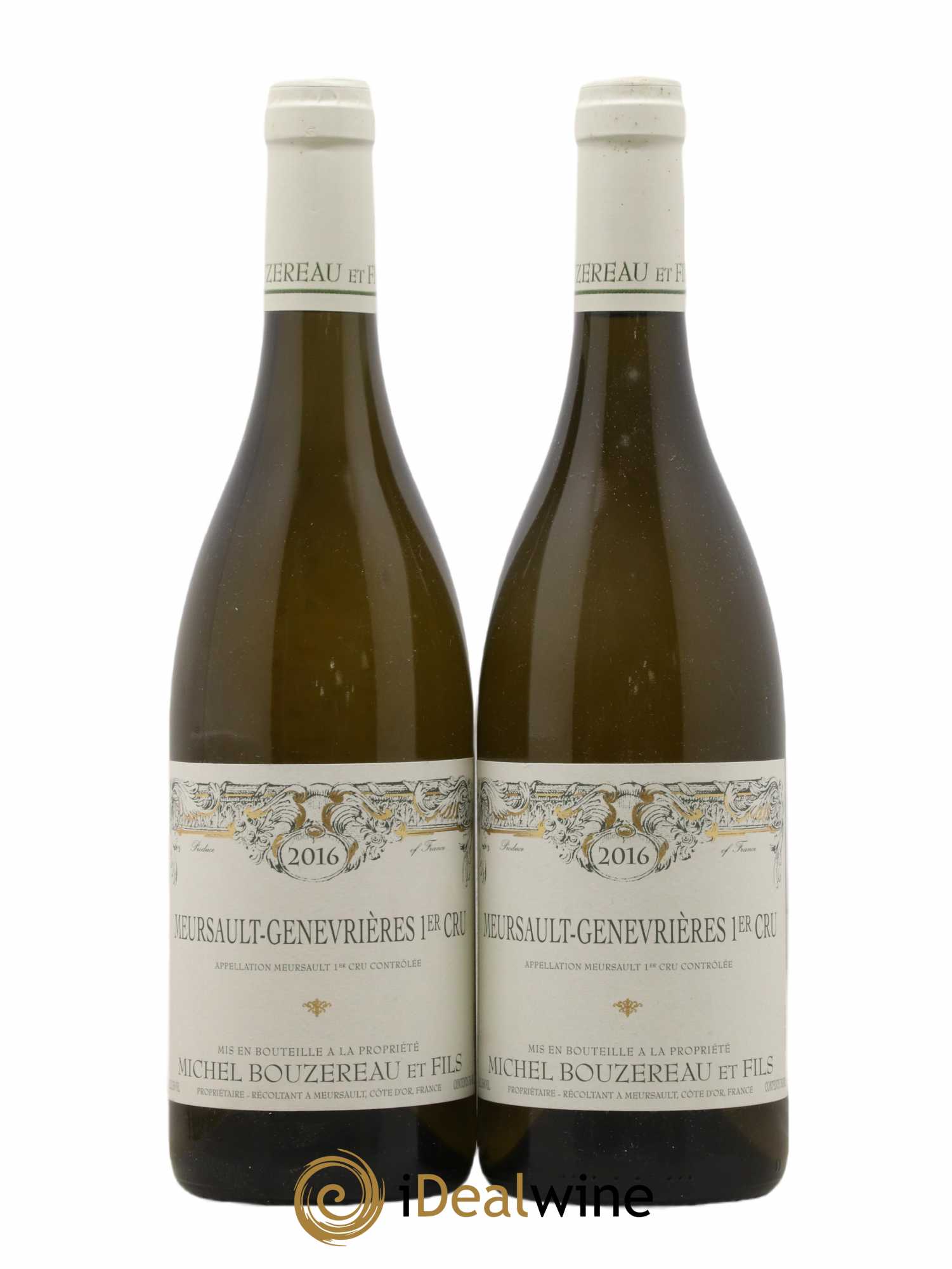 Meursault 1er Cru Les Genevrières Michel Bouzereau et Fils (Domaine) 2016 - Lot de 2 bouteilles - 0