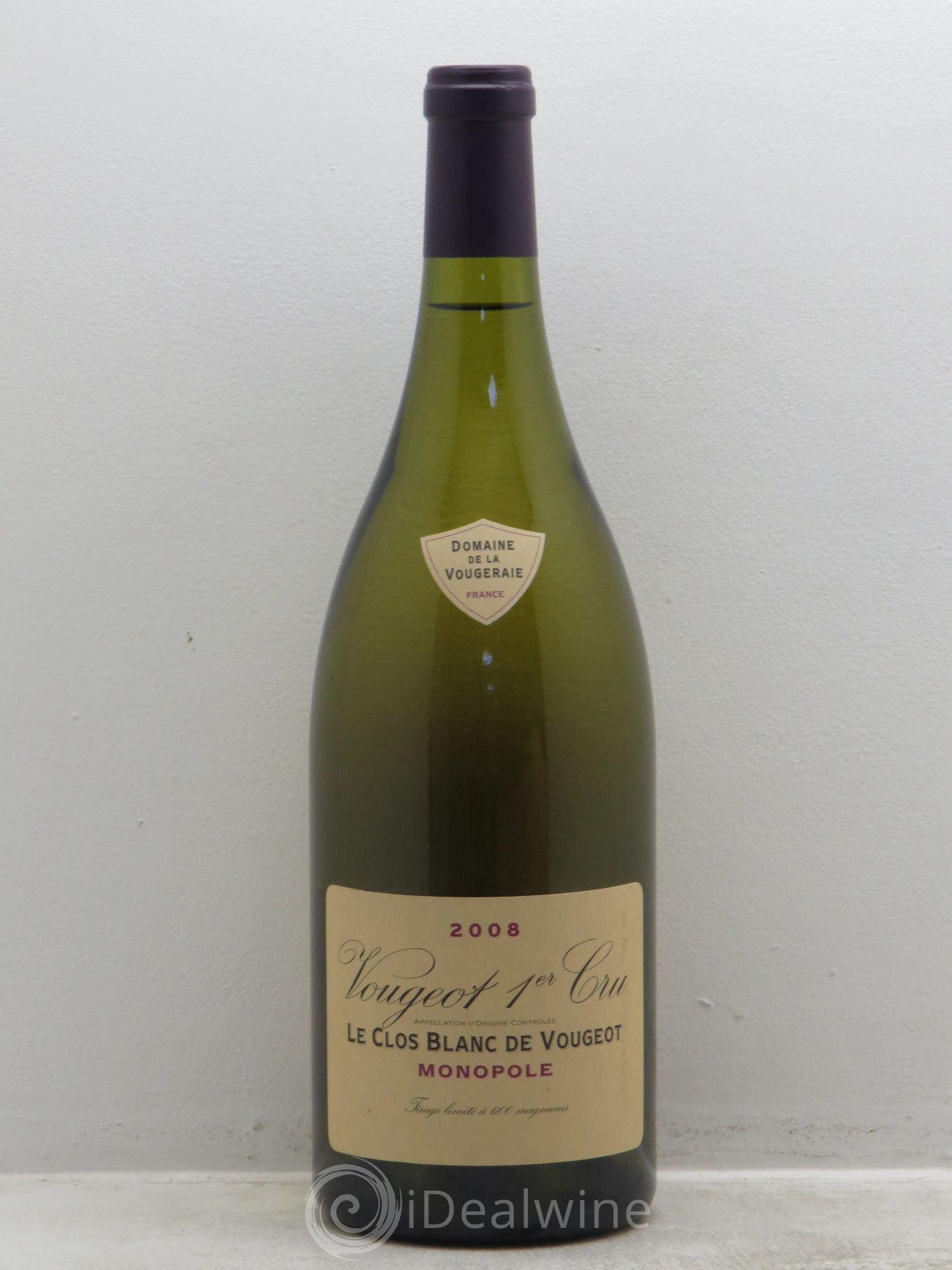 Vougeot 1er Cru Le Clos Blanc de Vougeot La Vougeraie 2008 - Lot de 1 magnum - 0