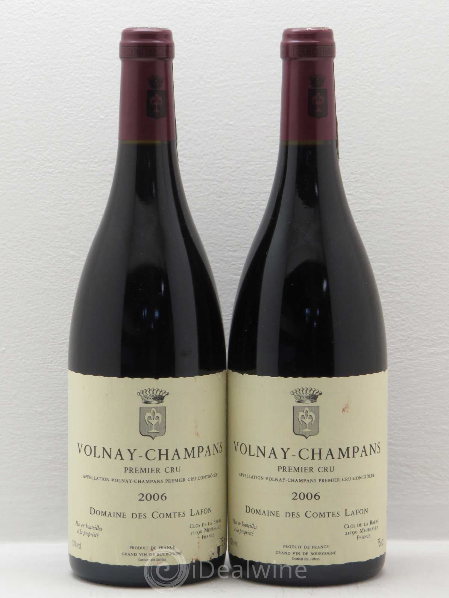 Volnay 1er Cru Champans Comtes Lafon (Domaine des) (sans prix de réserve) 2006 - Lot de 2 bouteilles - 0