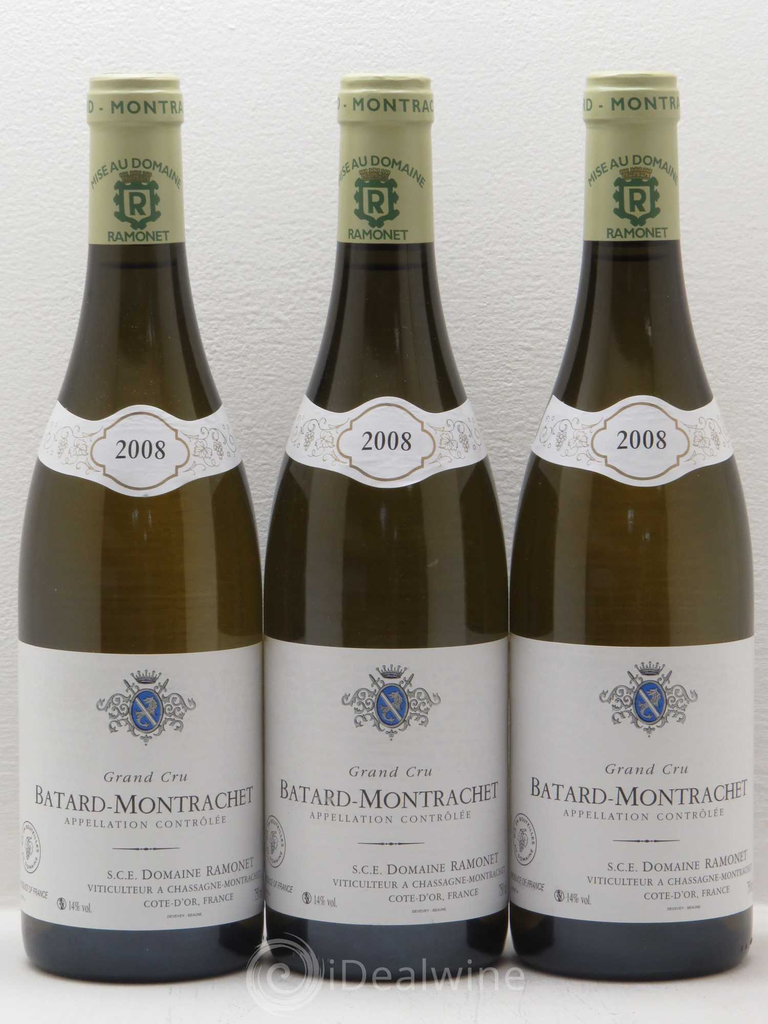 Bâtard-Montrachet Grand Cru Ramonet (Domaine) 2008 - Lot de 3 bouteilles - 0