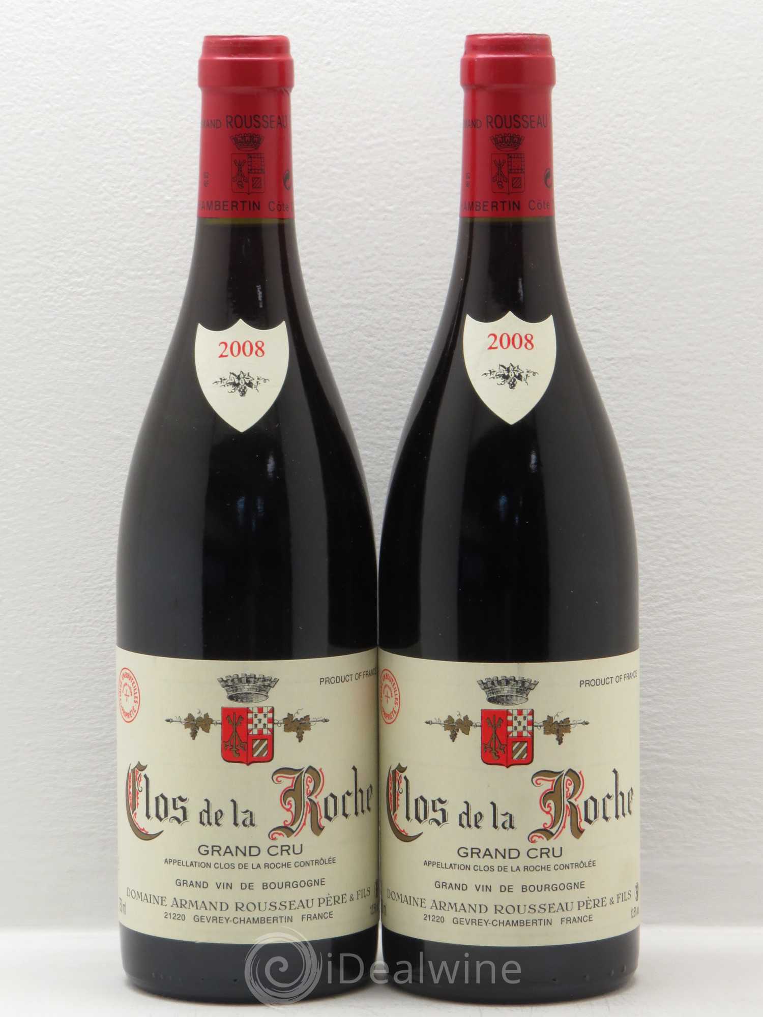 Clos de la Roche Grand Cru Armand Rousseau (Domaine) 2008 - Posten von 2 Flaschen - 0