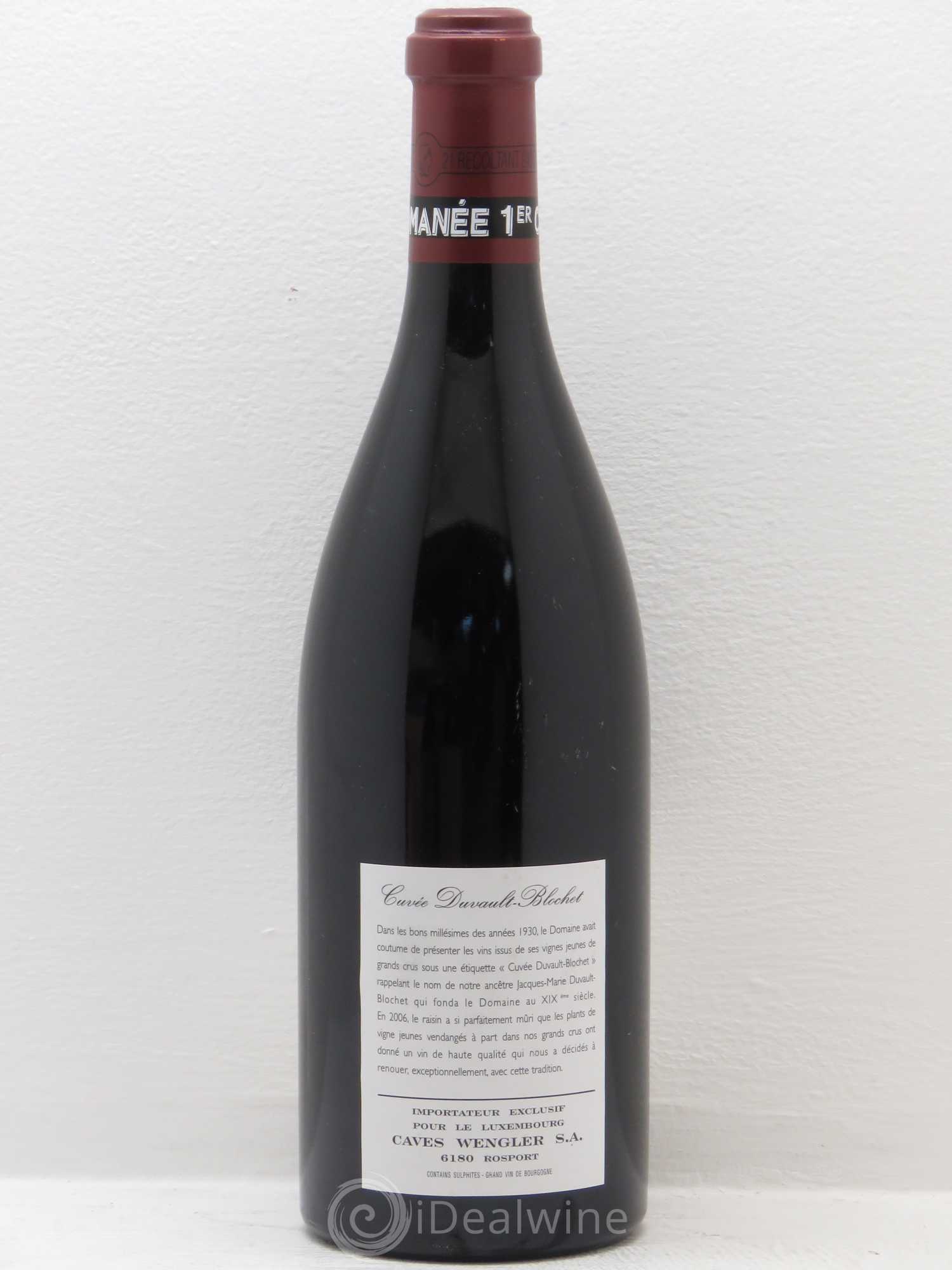 Vosne-Romanée 1er Cru Cuvée Duvault Blochet Domaine de la Romanée-Conti 2006 - Lot de 1 bouteille - 1