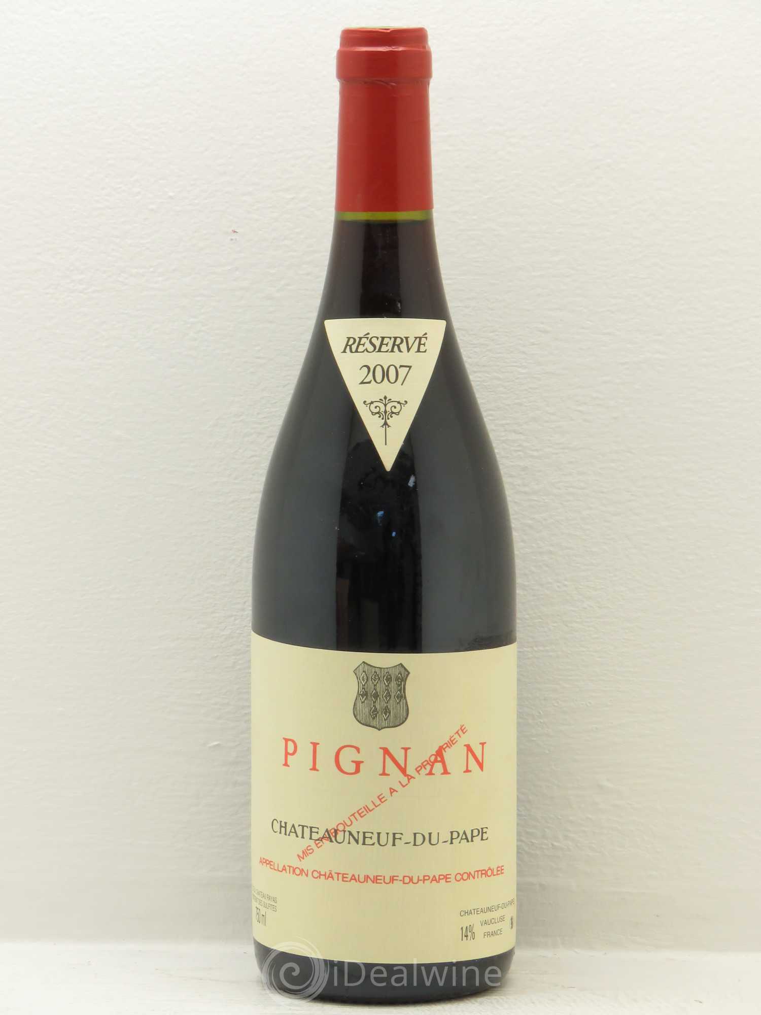 Châteauneuf-du-Pape Pignan Emmanuel Reynaud 2007 - Lot de 1 bouteille - 0