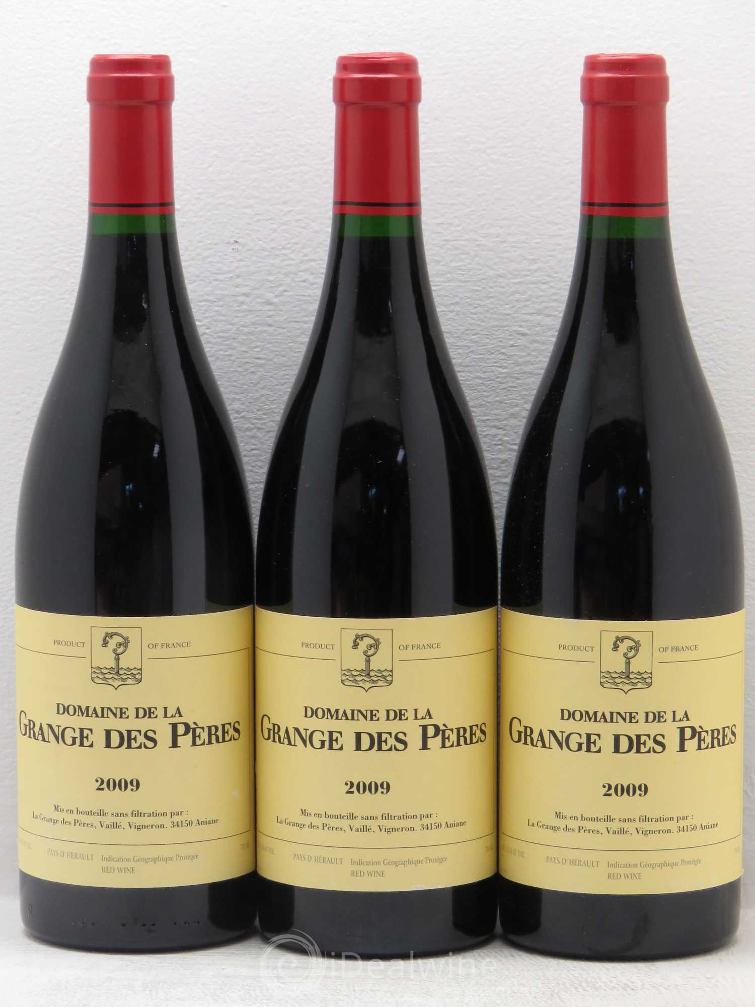 Pays d'Hérault Grange des Pères Laurent Vaillé 2009 - Lot de 3 bouteilles - 0