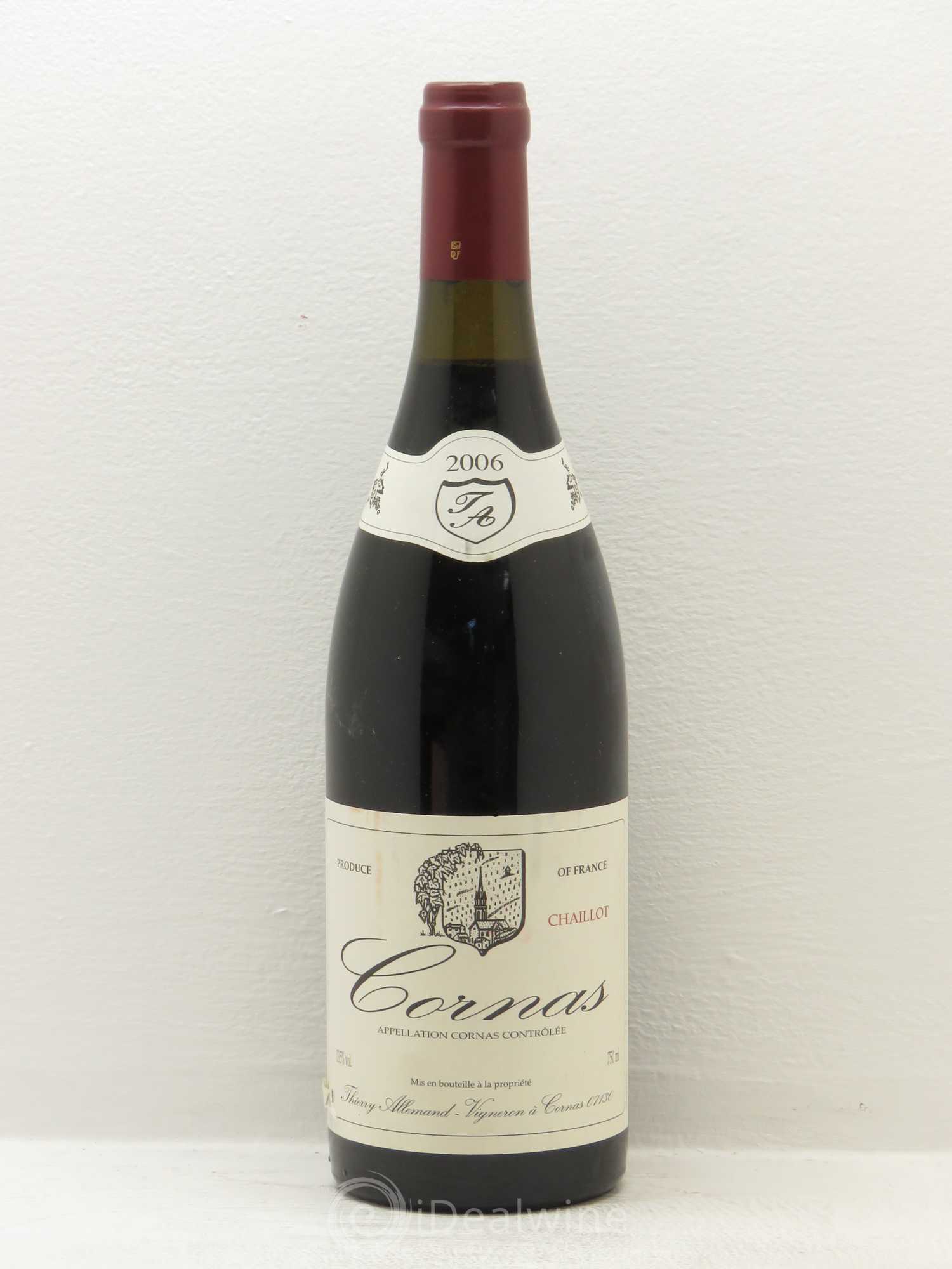 Cornas Chaillot Thierry Allemand 2006 - Lot de 1 bouteille - 0