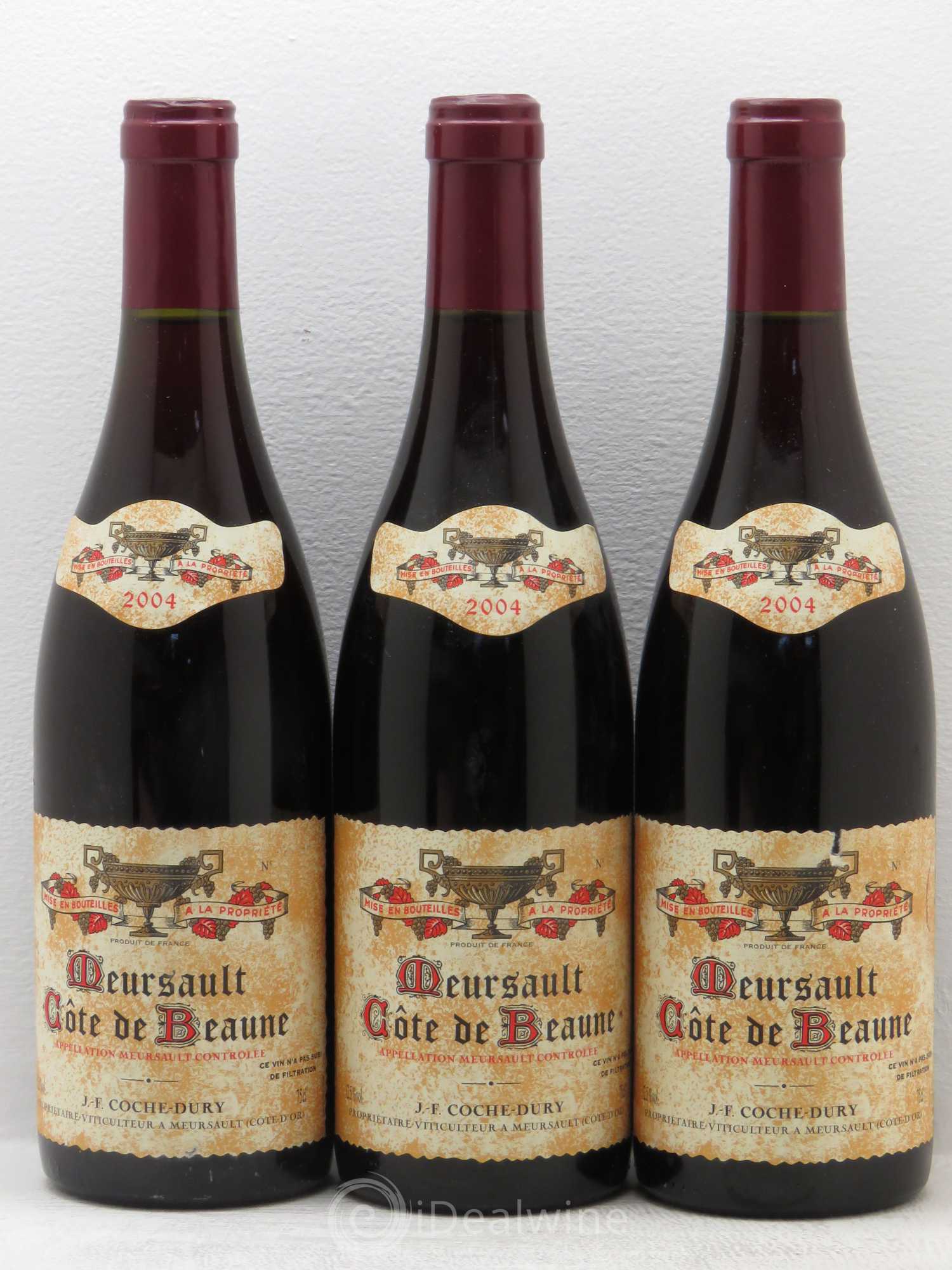 Meursault Coche Dury (Domaine) 2004 - Lot de 3 bouteilles - 0