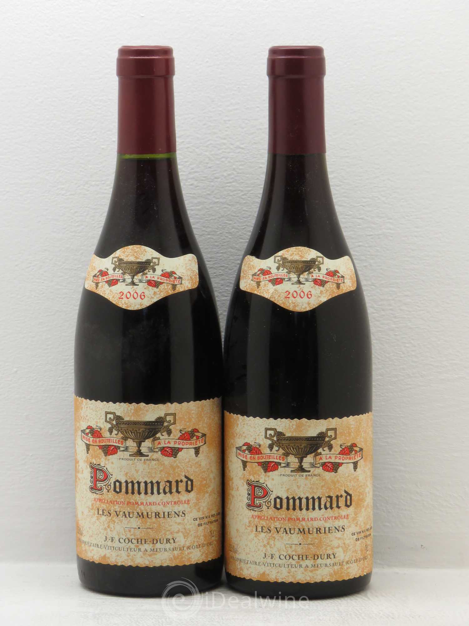 Pommard les Vaumuriens Coche Dury (Domaine) 2006 - Lot de 2 bouteilles - 0