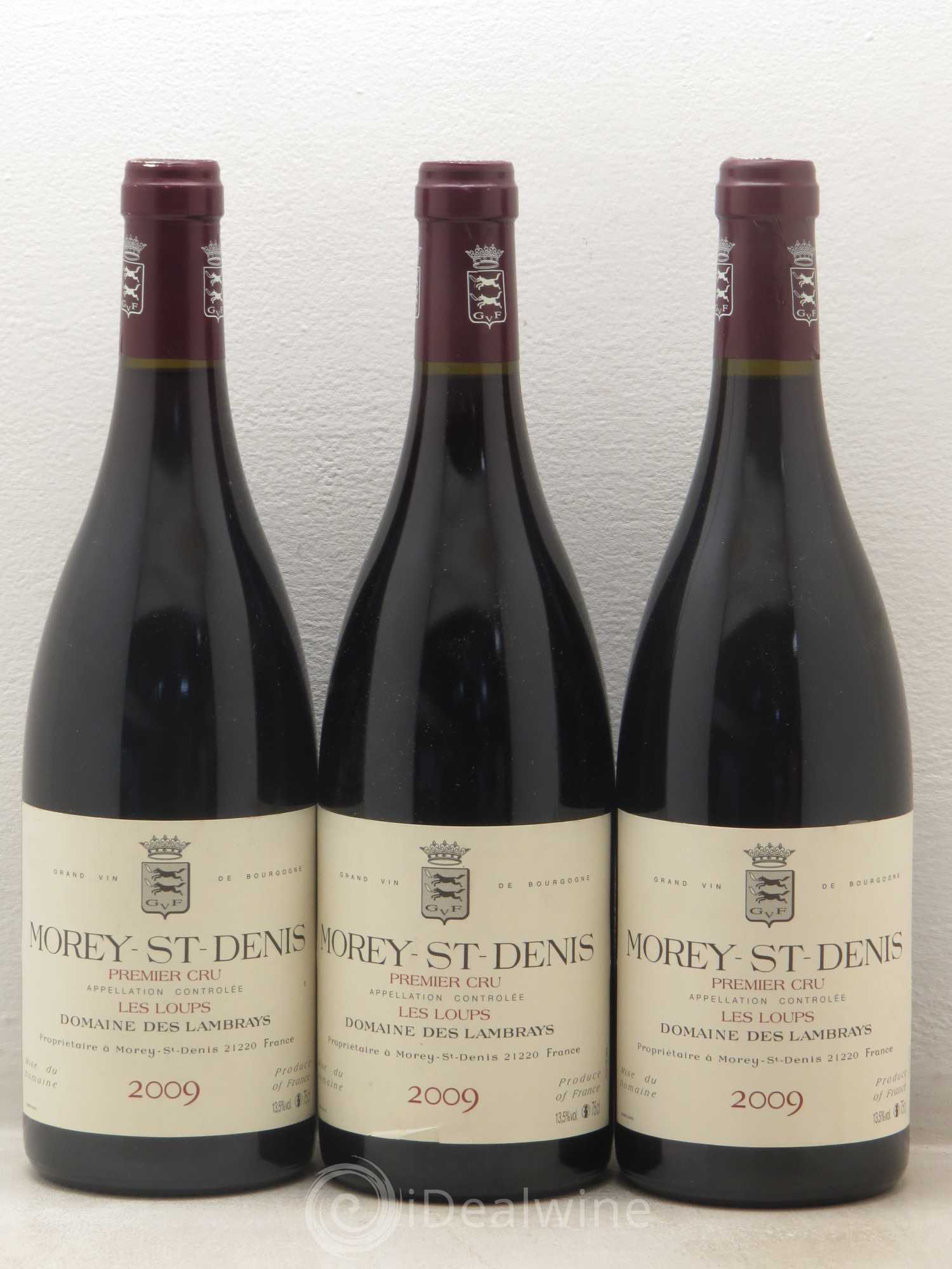 Morey-Saint-Denis 1er Cru Les Loups Domaine des Lambrays 2009 - Lot de 3 bouteilles - 0