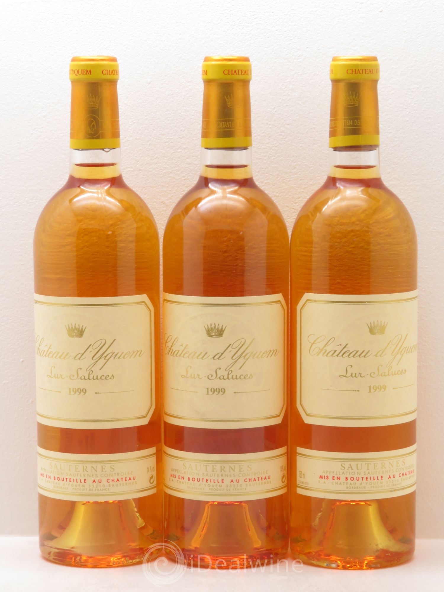 Château d' Yquem 1er Cru Classé Supérieur 1999 - Lotto di 3 bottiglie - 0