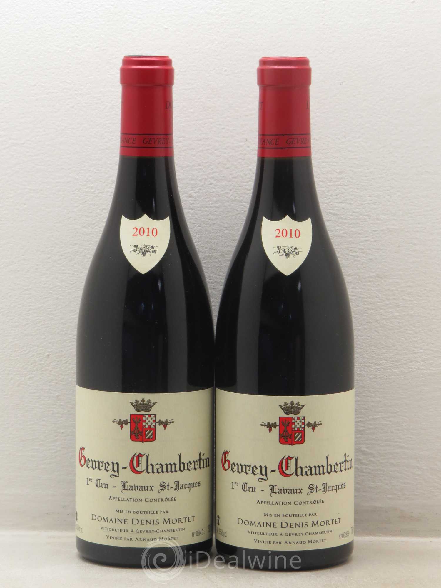 Gevrey-Chambertin 1er Cru Lavaux Saint Jacques Denis Mortet (Domaine) 2010 - Lot de 2 bouteilles - 0