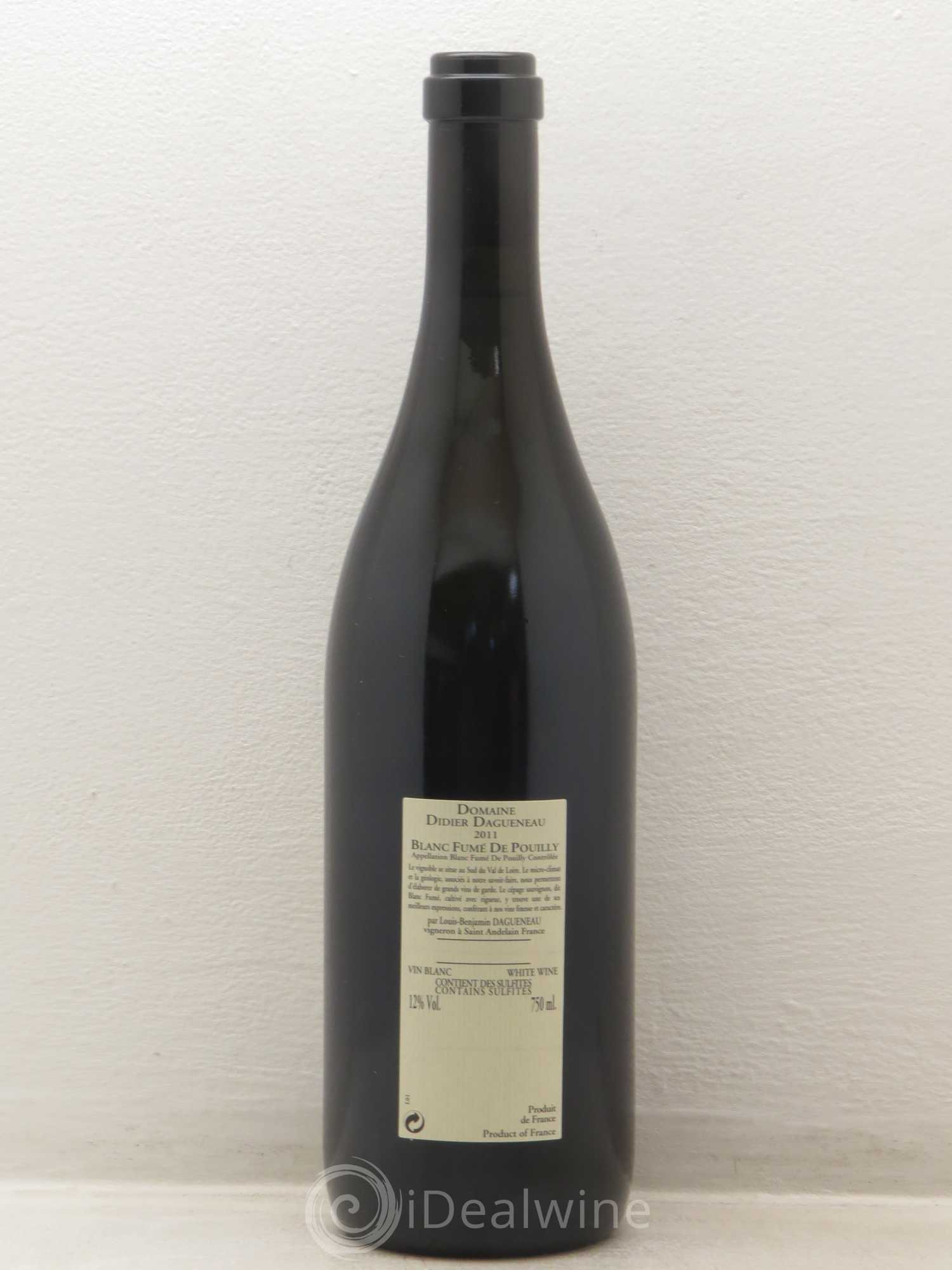 Pouilly-Fumé Blanc Fumé de Pouilly Dagueneau (Domaine Didier - Louis-Benjamin) 2011 - Lot de 1 bouteille - 1