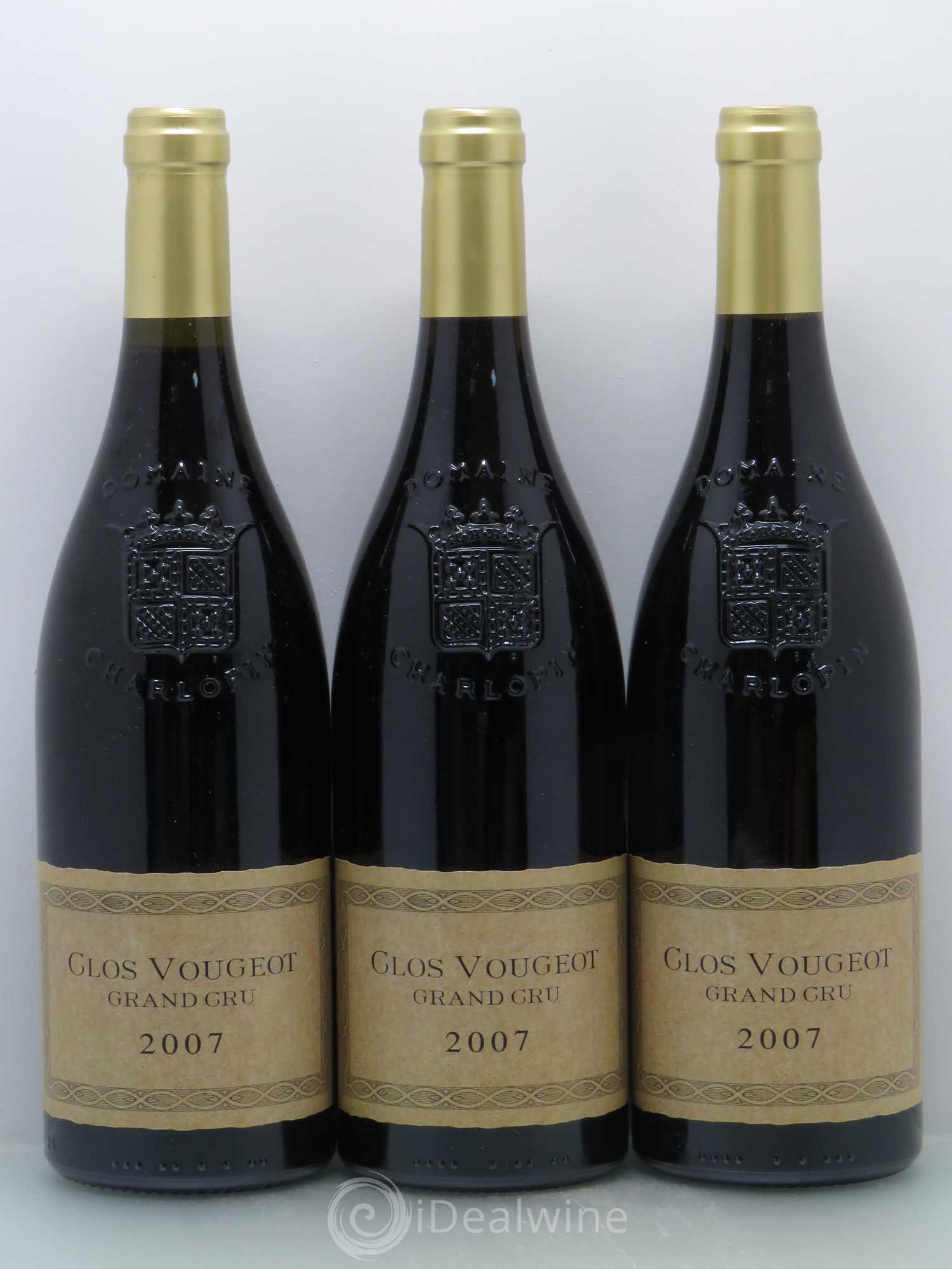 Clos de Vougeot Grand Cru Charlopin Parizot 2007 - Lot de 3 bouteilles - 0