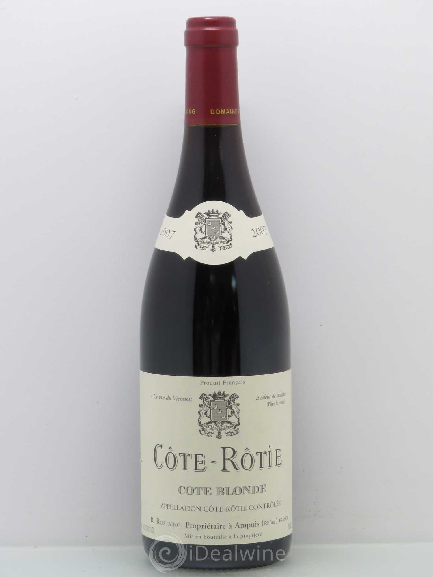 Côte-Rôtie Côte Blonde René Rostaing 2007 - Lot of 1 bottle - 0