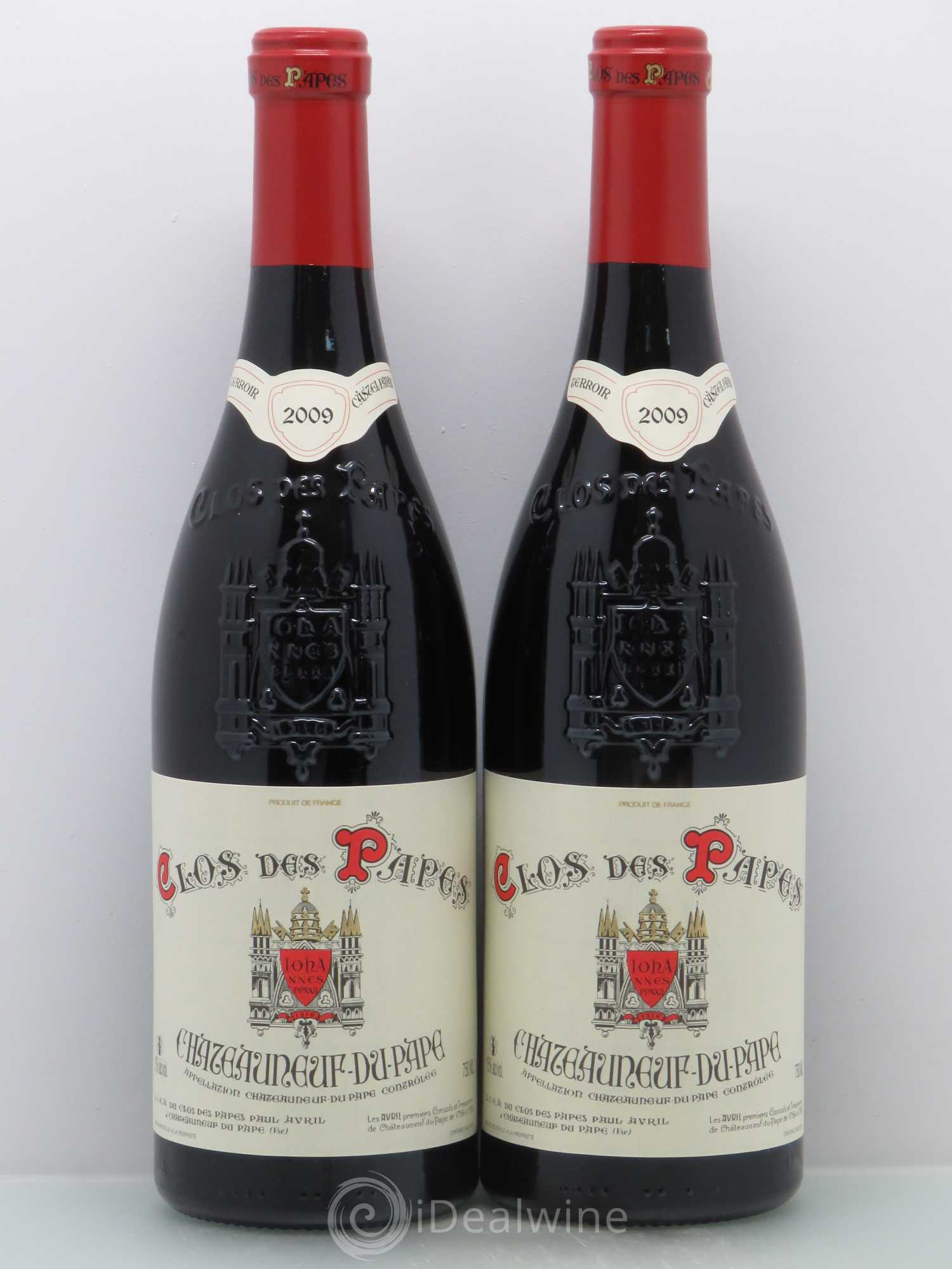 Châteauneuf-du-Pape Clos des Papes - Paul Avril 2009 - Lot de 2 bouteilles - 0