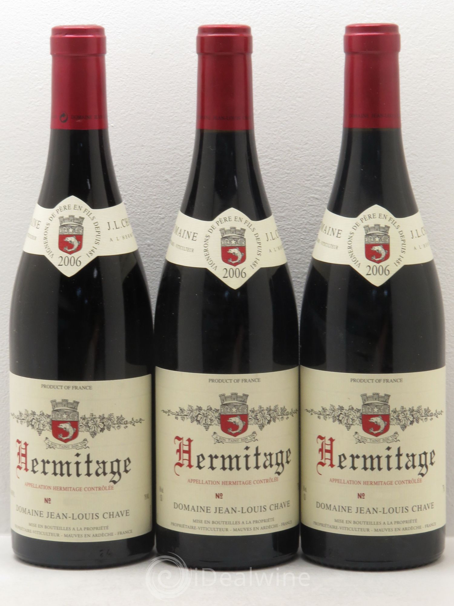 Hermitage Jean-Louis Chave 2006 - Lot de 3 bouteilles - 0