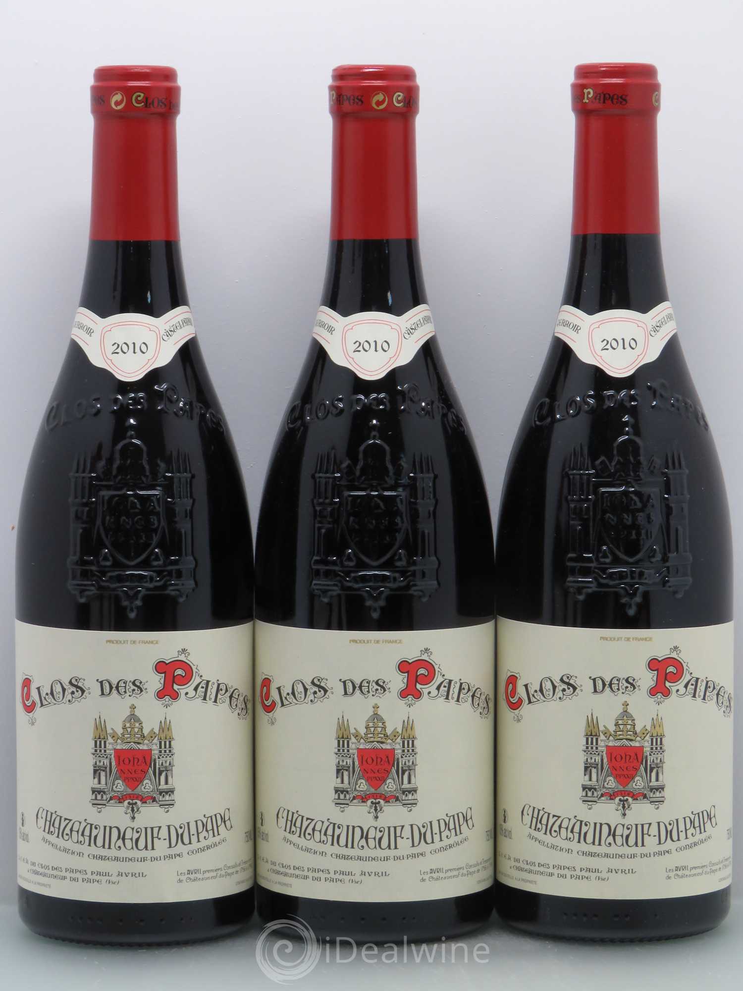 Châteauneuf-du-Pape Clos des Papes - Paul Avril 2010 - Lot de 6 bouteilles - 1
