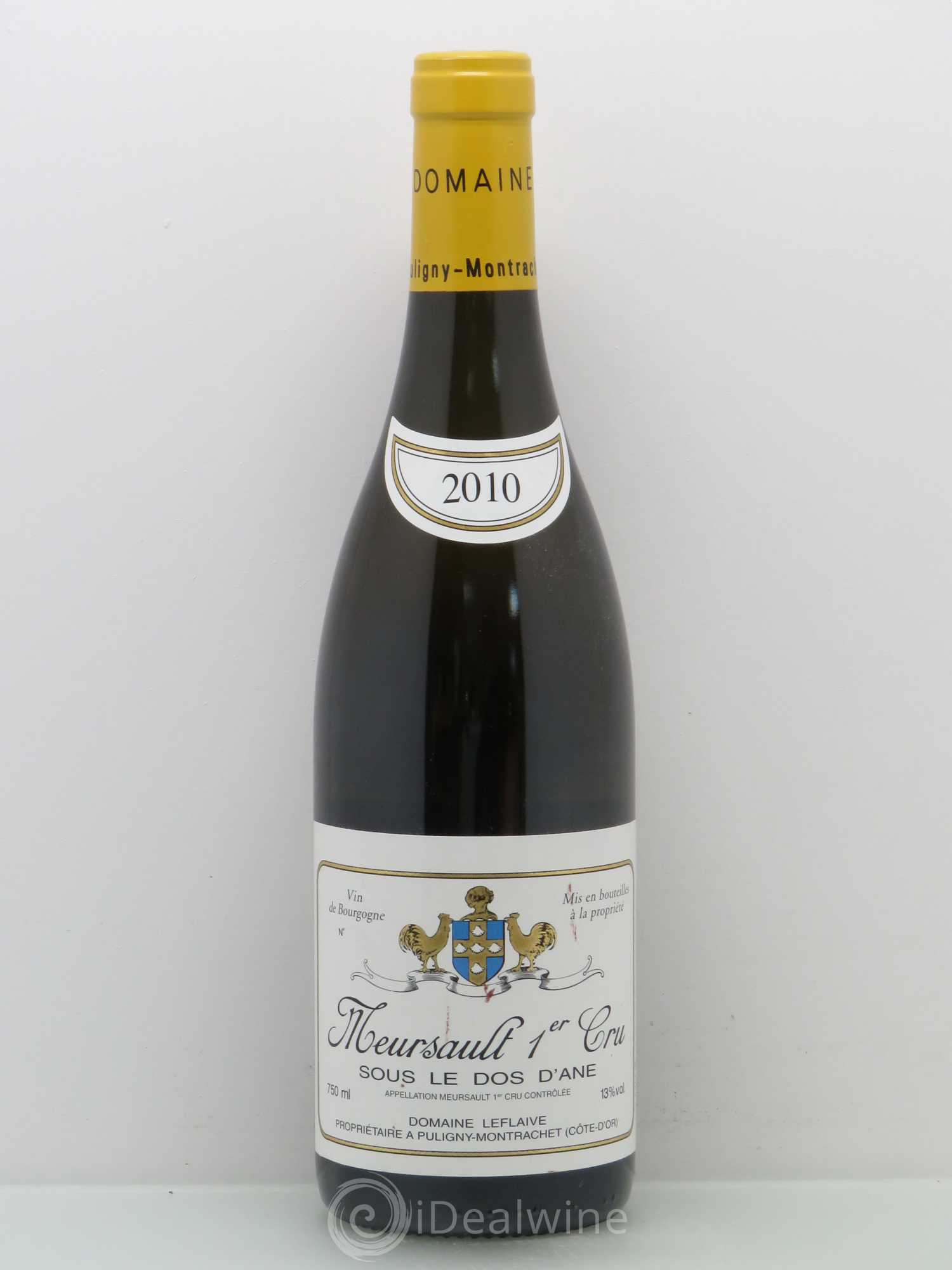 Meursault 1er Cru Sous le Dos d'Ane Leflaive (Domaine) 2010 - Lot de 1 bouteille - 0