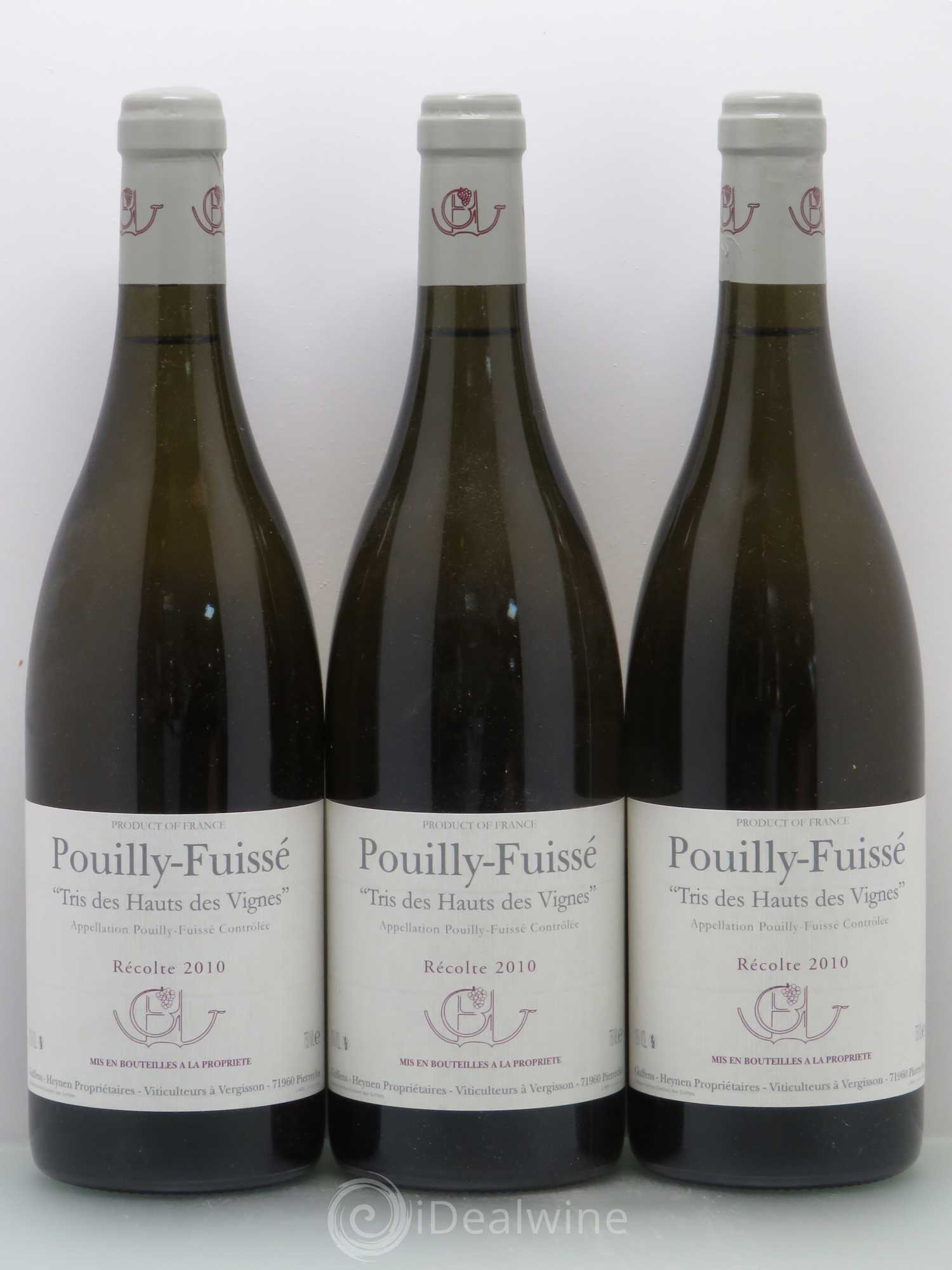Pouilly-Fuissé Tris des Hauts des Vignes Guffens-Heynen 2010 - Lot de 3 bouteilles - 0