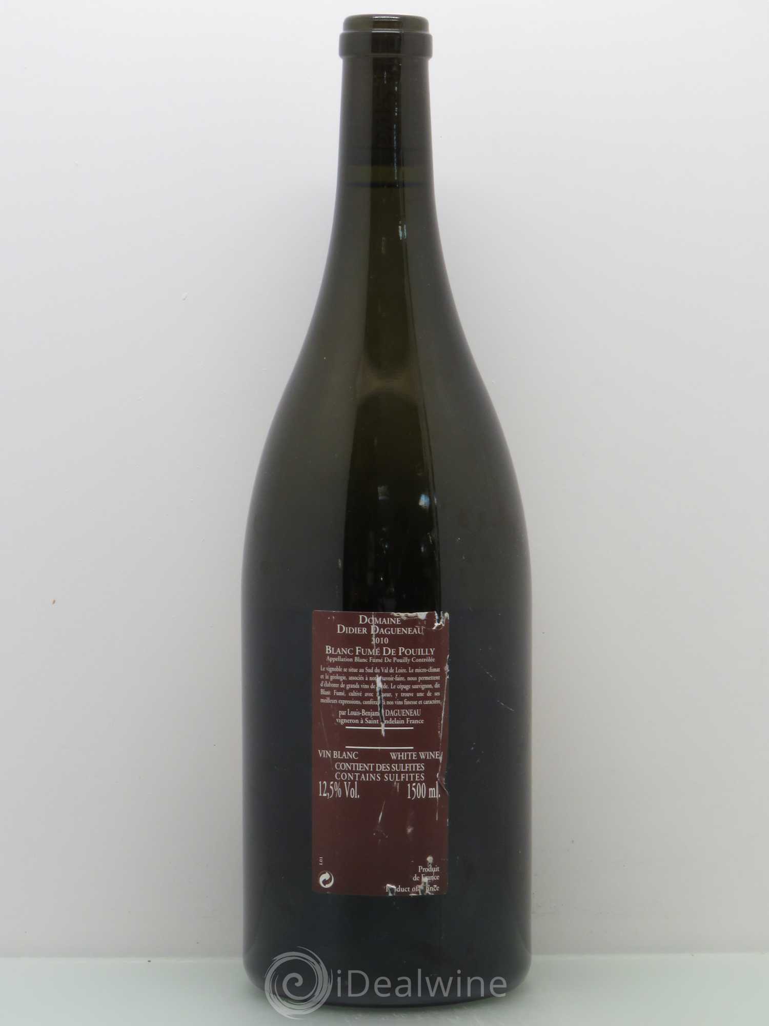 Vin de France (anciennement Pouilly-Fumé) Pur Sang Dagueneau (Domaine Didier - Louis-Benjamin) 2010 - Lot de 1 magnum - 1