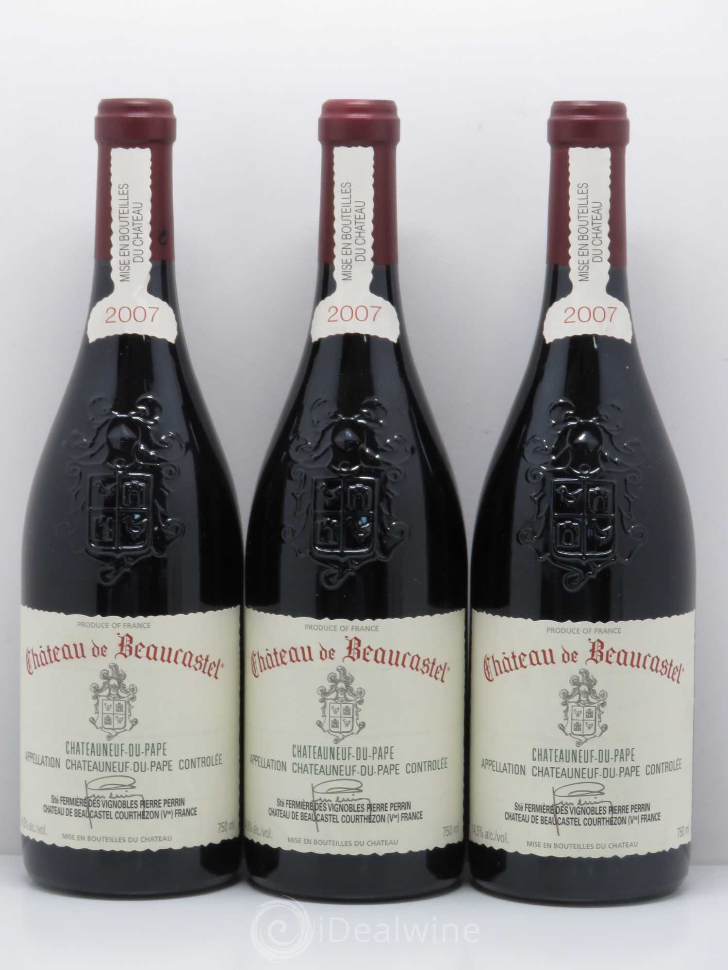 Châteauneuf-du-Pape Château de Beaucastel Famille Perrin 2007 - Lot de 6 bouteilles - 1