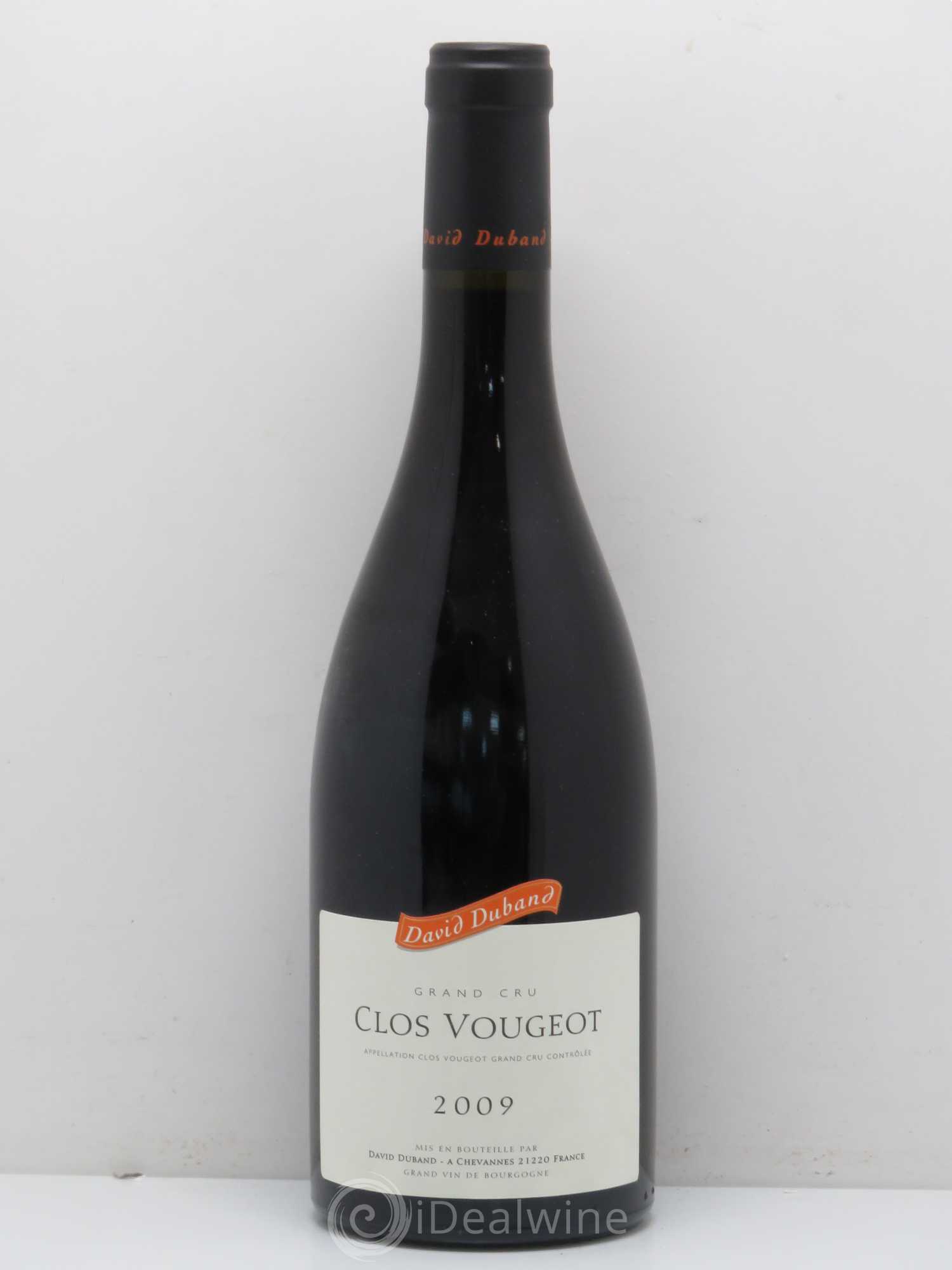 Clos de Vougeot Grand Cru David Duband 2009 - Lot de 1 bouteille - 0
