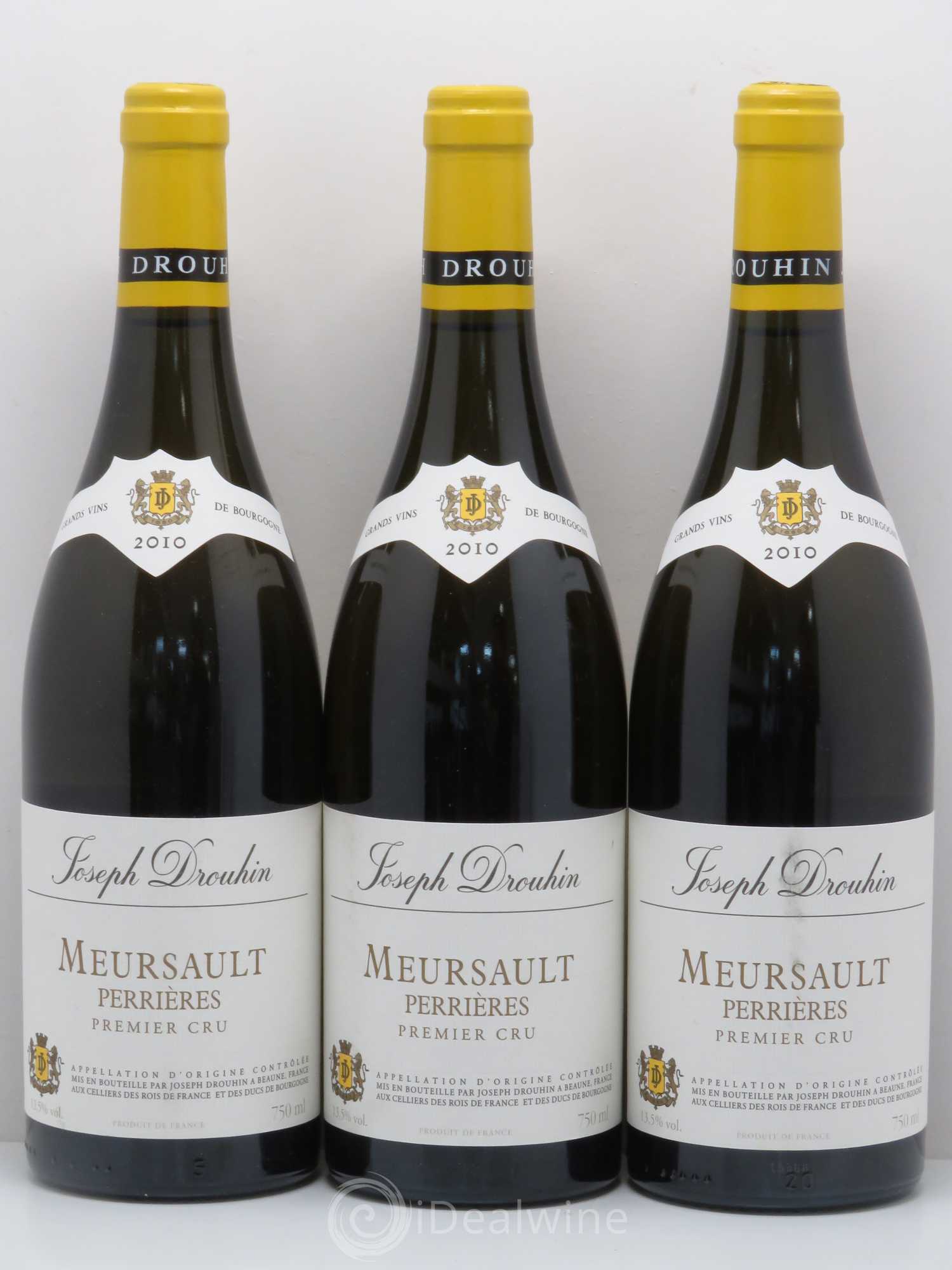Meursault 1er Cru Perrières Joseph Drouhin 2010 - Lot de 3 bouteilles - 0
