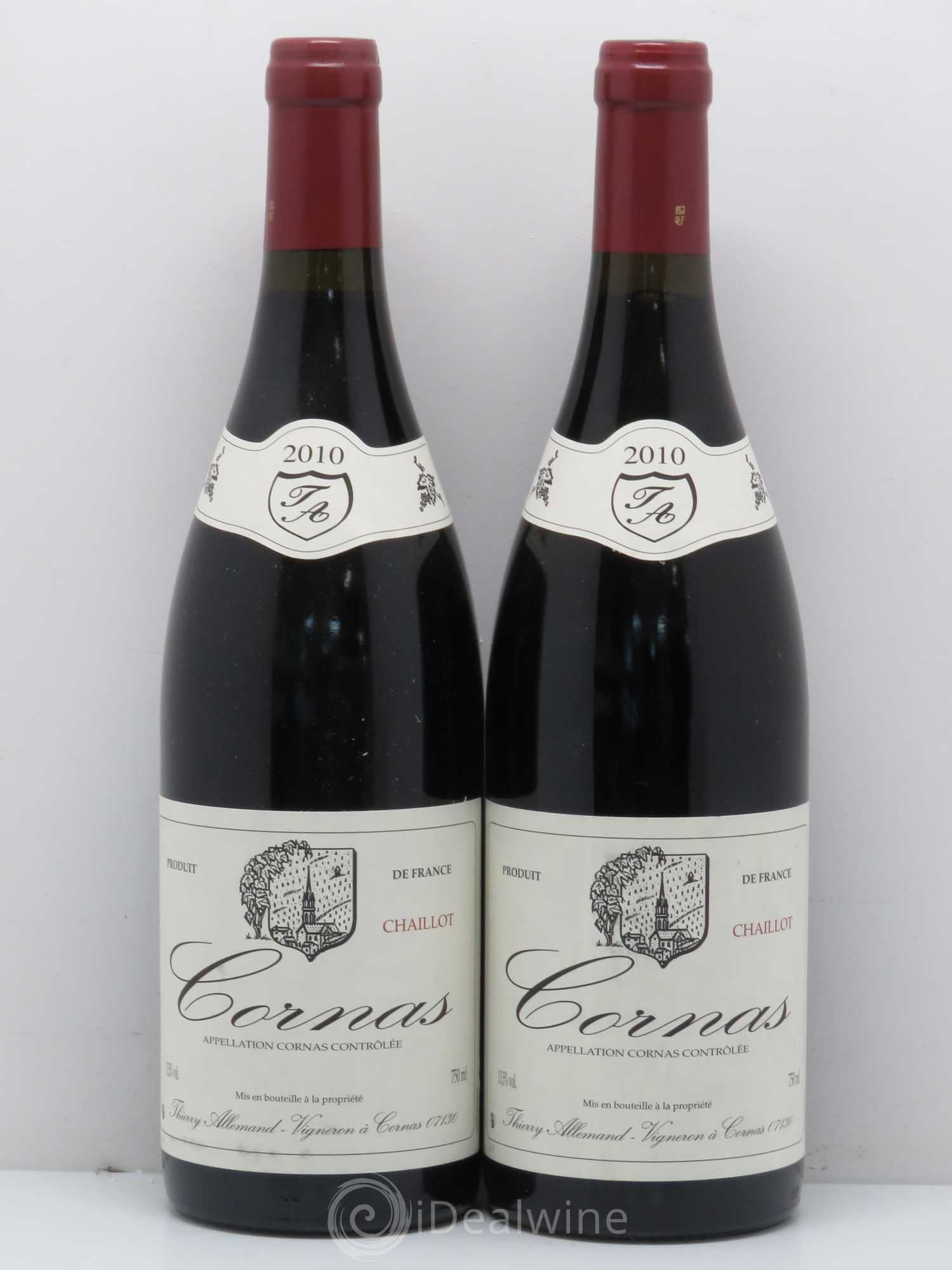 Cornas Chaillot Thierry Allemand 2010 - Lot de 2 bouteilles - 0