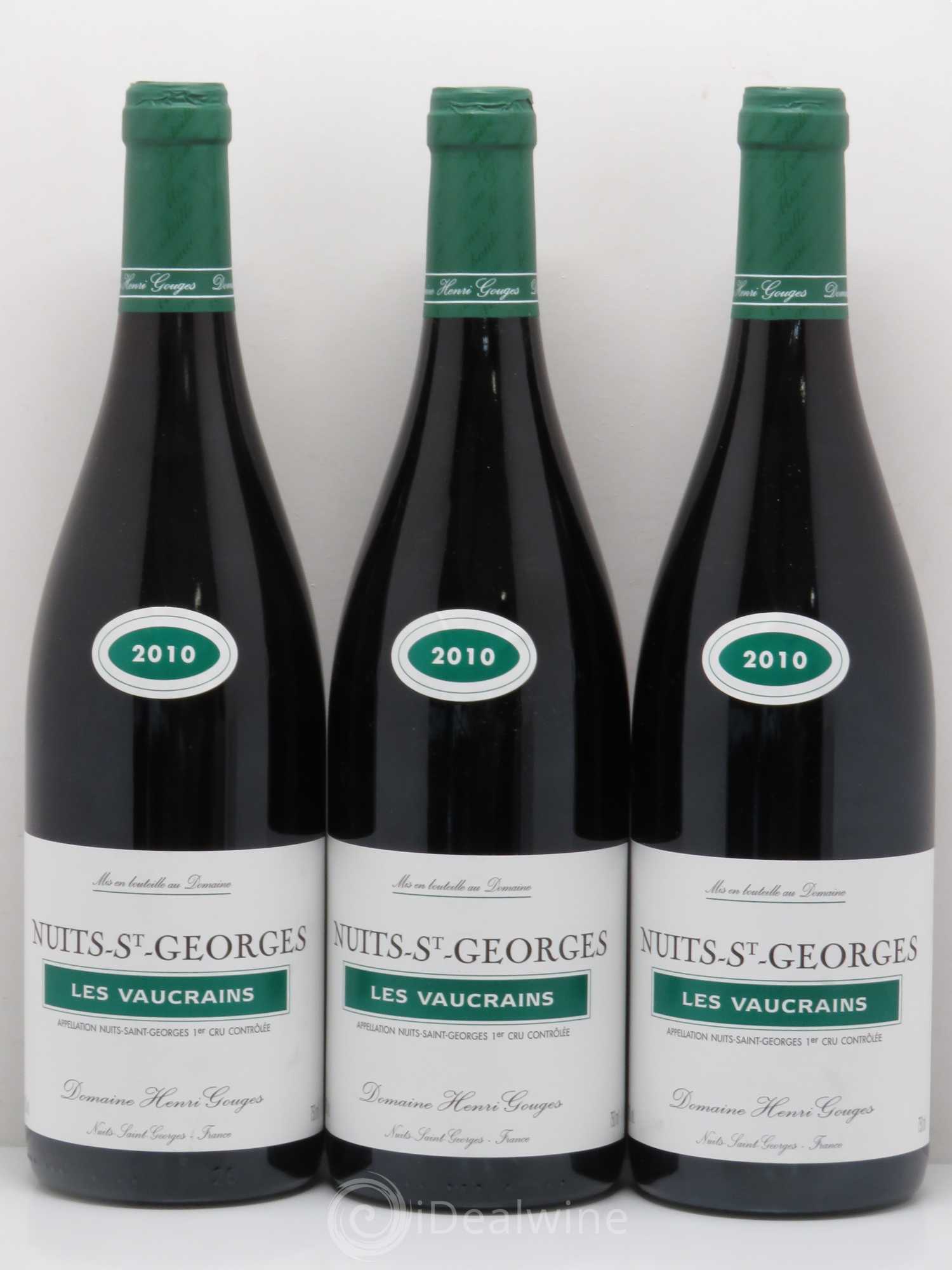 Nuits-Saint-Georges 1er Cru Les Vaucrains Henri Gouges 2010 - Lot de 3 bouteilles - 0