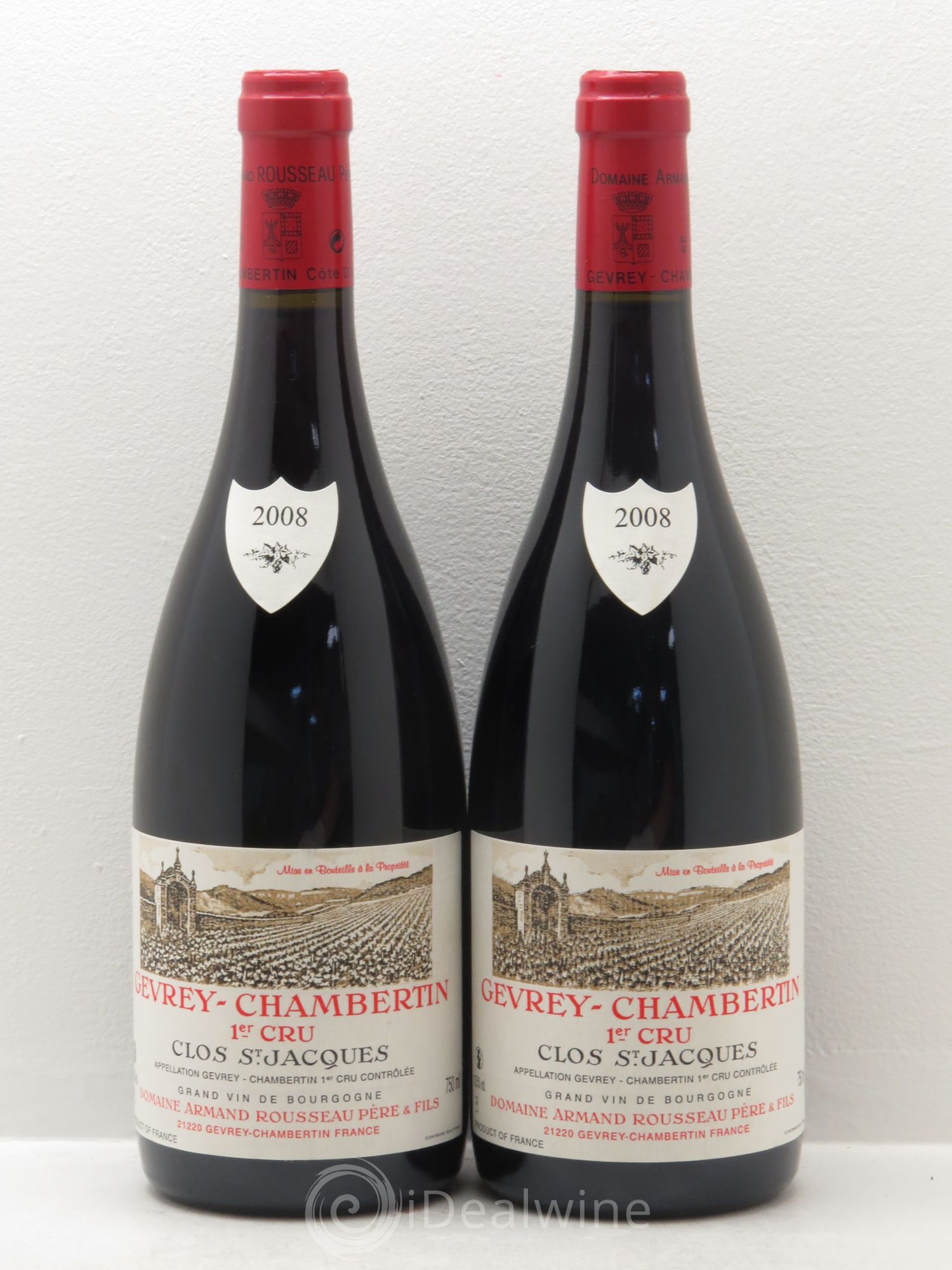 Gevrey-Chambertin 1er Cru Clos Saint-Jacques Armand Rousseau (Domaine) 2008 - Lot de 2 bouteilles - 0