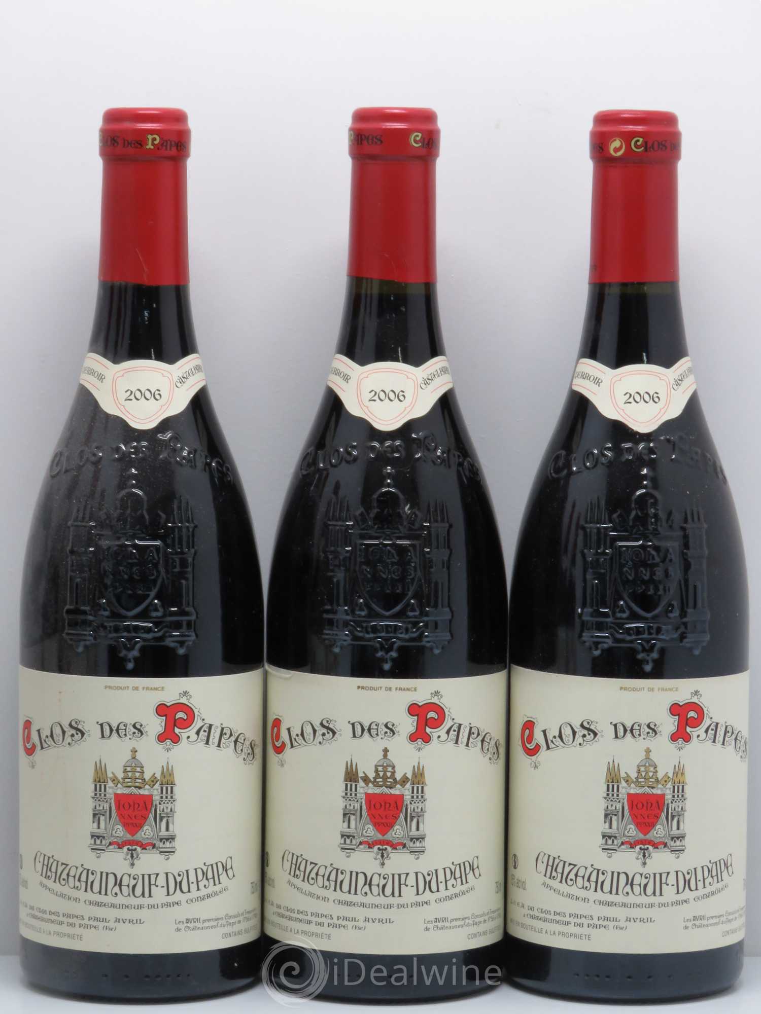 Châteauneuf-du-Pape Clos des Papes - Paul Avril 2006 - Lot de 6 bouteilles - 1