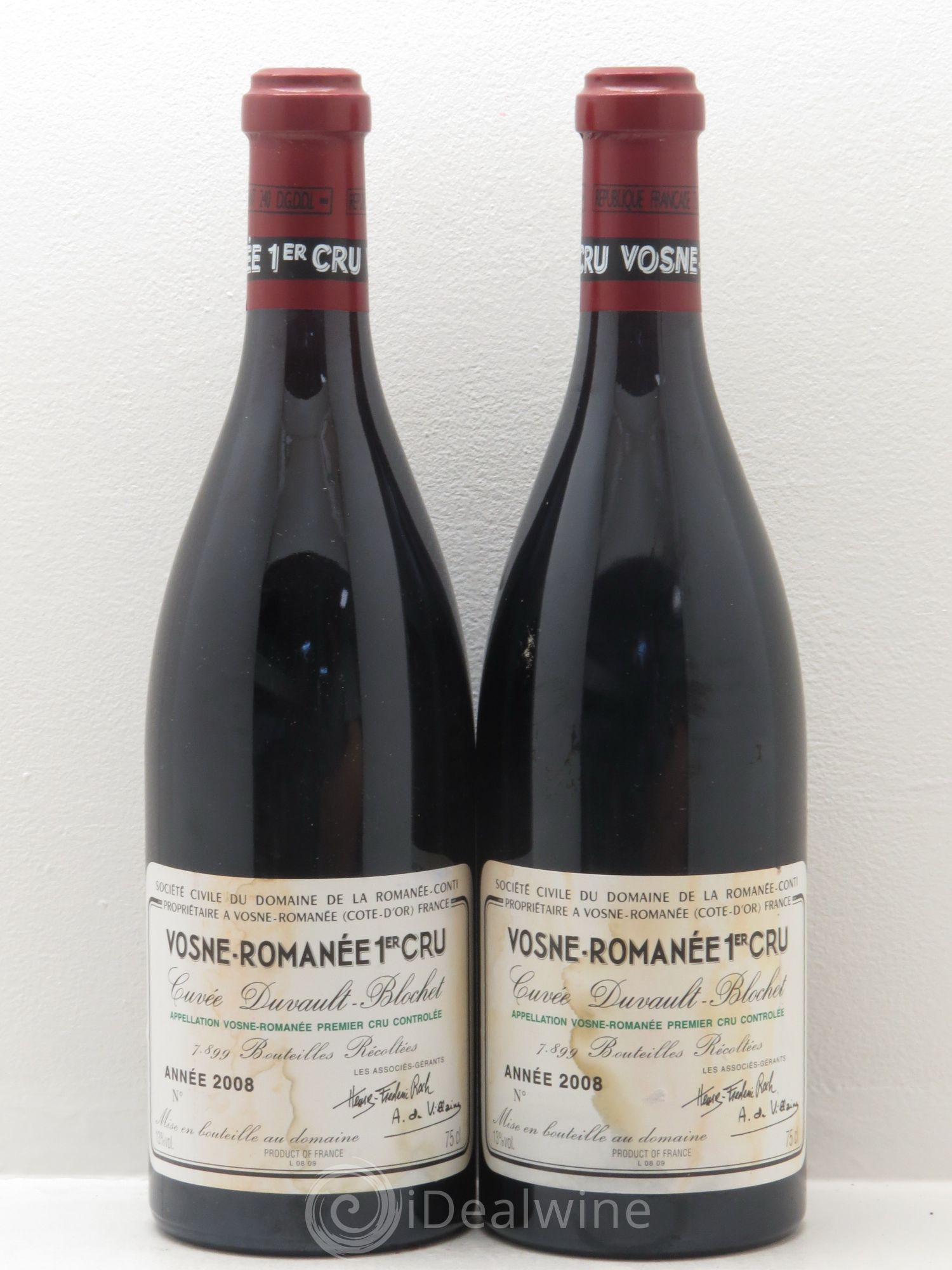 Vosne-Romanée 1er Cru Cuvée Duvault Blochet Domaine de la Romanée-Conti 2008 - Lot de 2 bouteilles - 0